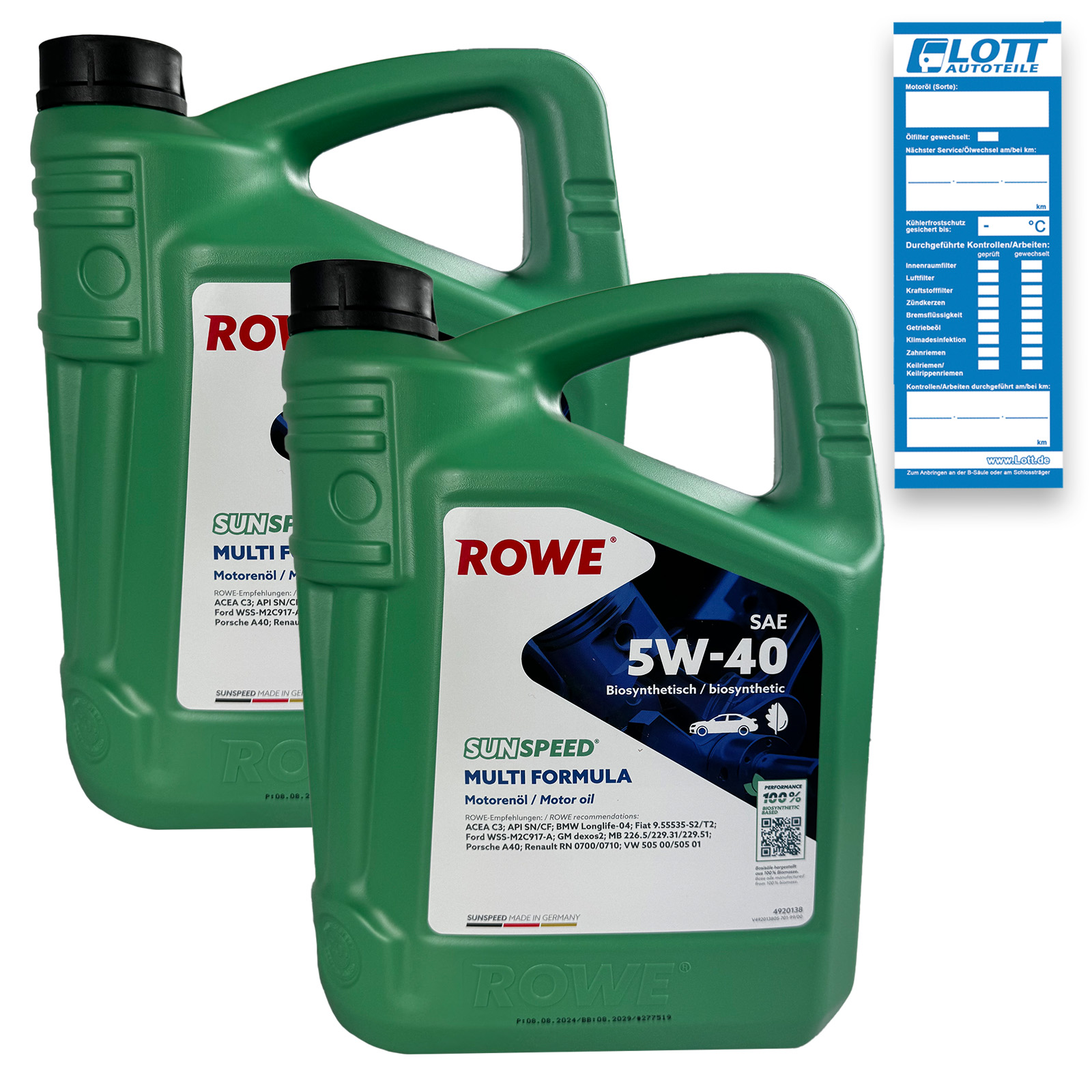 5L Rowe SUNSPEED MULTI FORMULA SAE 5W-40 BMW Longlife-04 MB 229.31/229.51/226.5