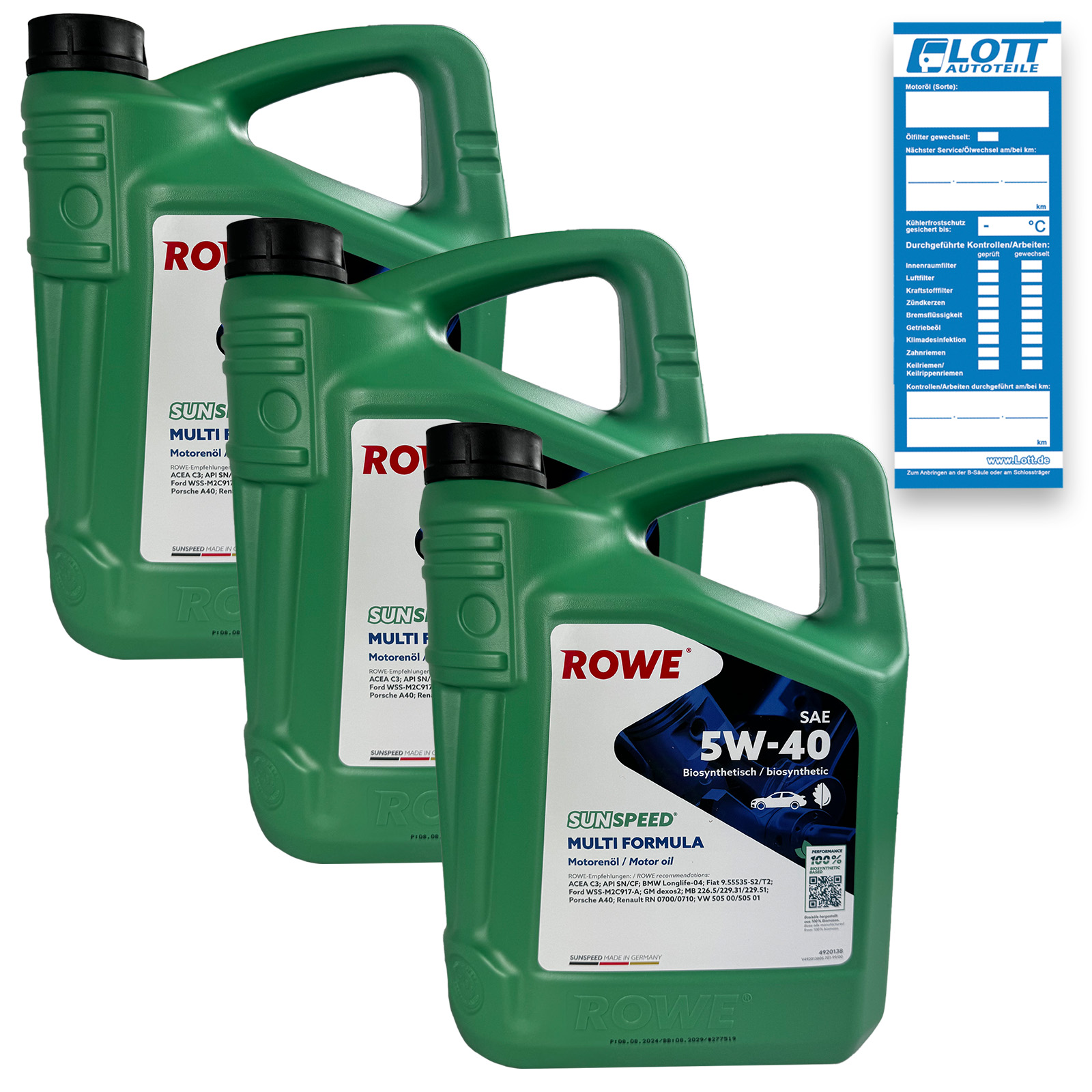 5L Rowe SUNSPEED MULTI FORMULA SAE 5W-40 BMW Longlife-04 MB 229.31/229.51/226.5