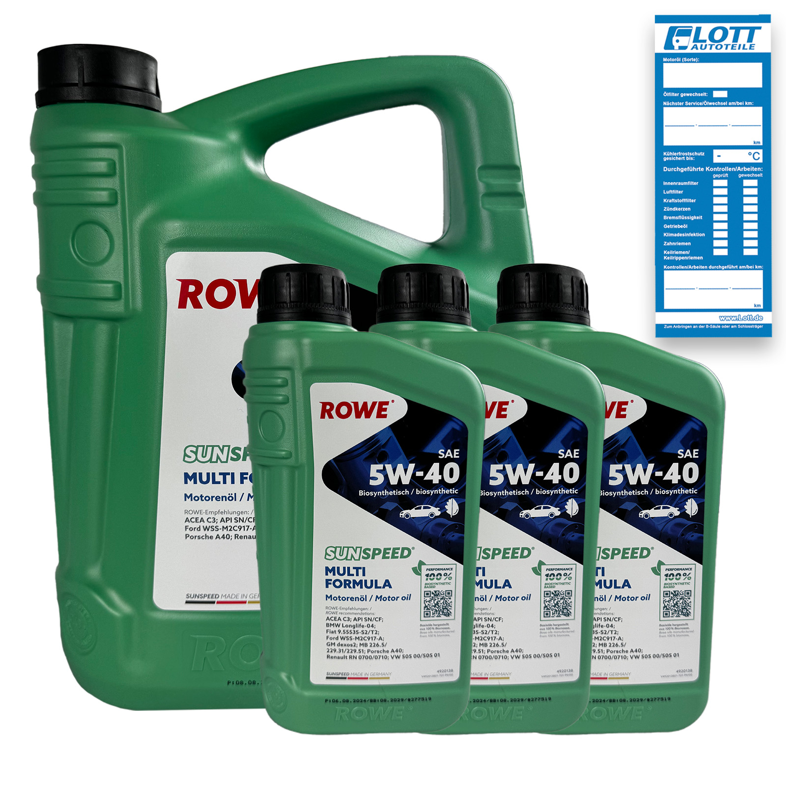 5L Rowe SUNSPEED MULTI FORMULA SAE 5W-40 BMW Longlife-04 MB 229.31/229.51/226.5