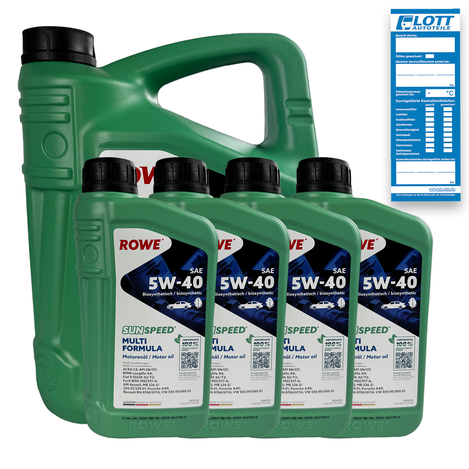 5L Rowe SUNSPEED MULTI FORMULA SAE 5W-40 BMW Longlife-04 MB 229.31/229.51/226.5