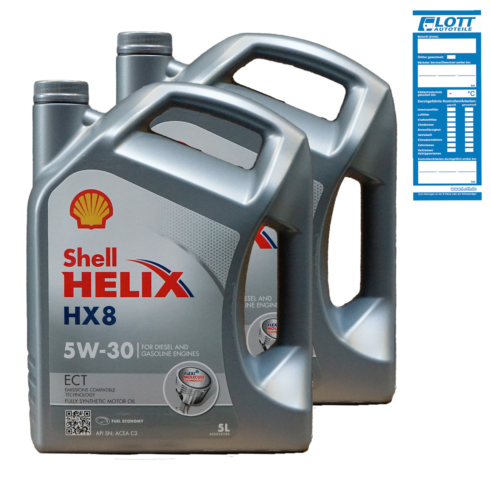 2x 5L Shell Helix HX8 ECT 5W-30 ACEA C2 Motoröl Öl MB 229.51 VW 504...