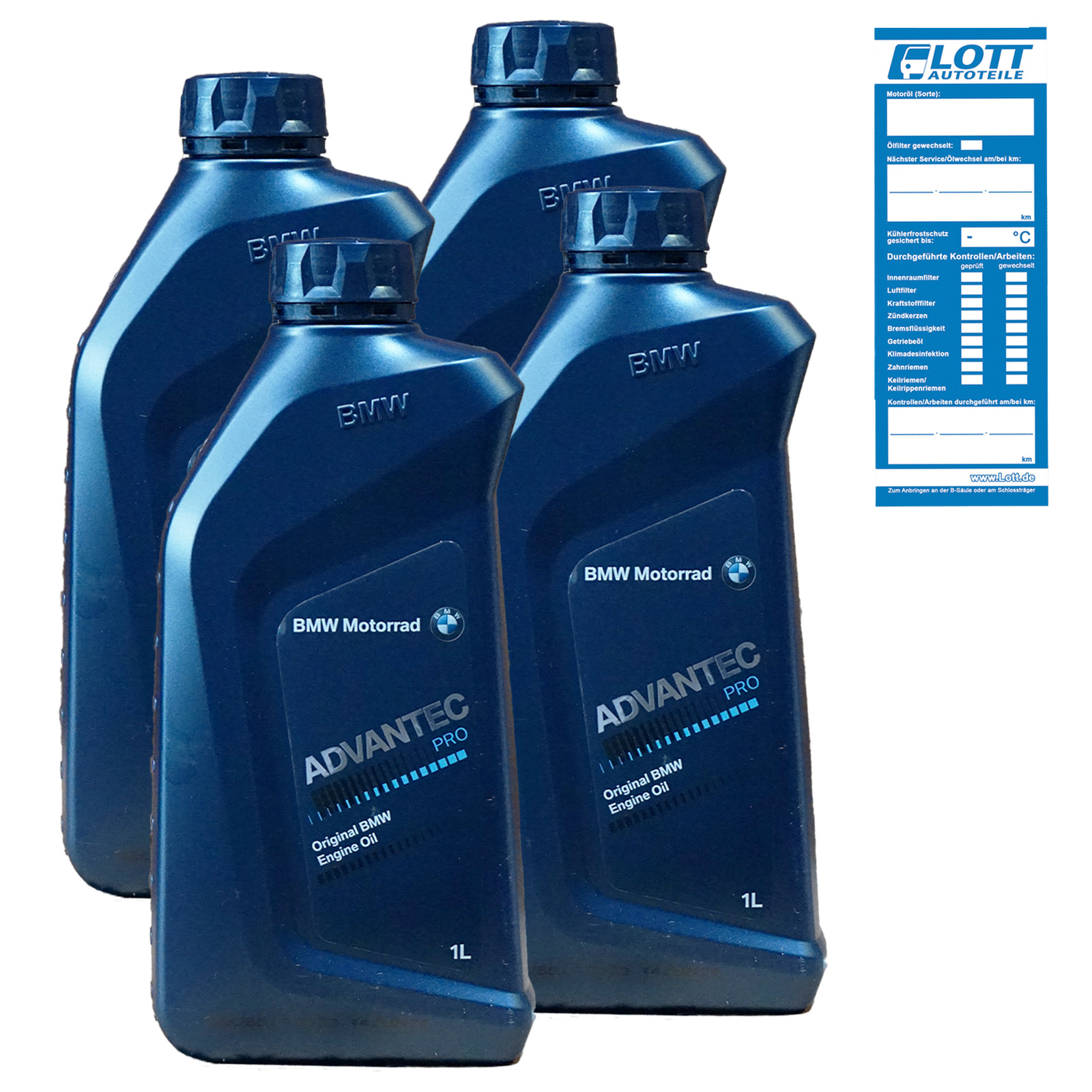 4x 1L Original BMW Motoröl Motorrad Advantec Pro 15W-50 Öl API SN J...