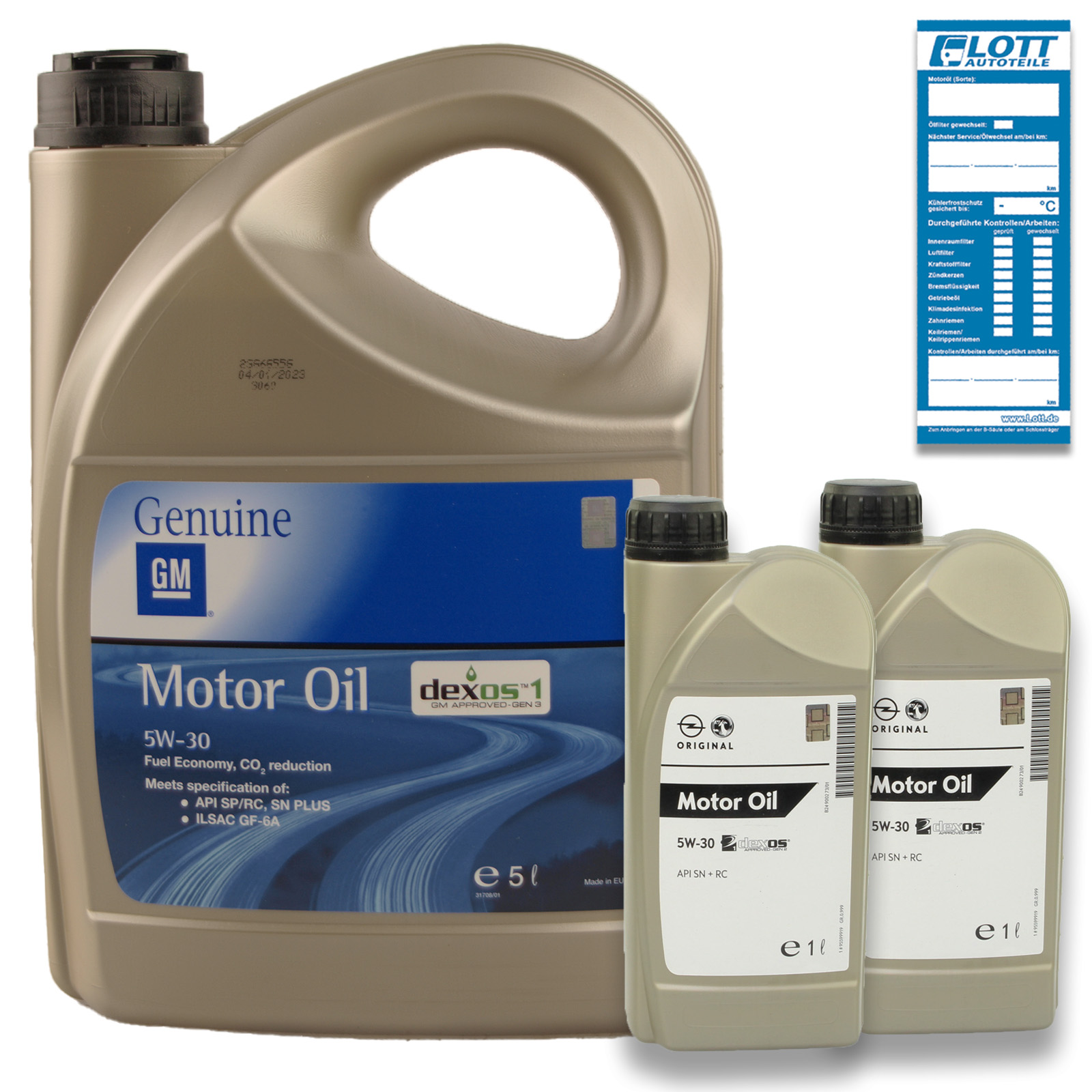 7L Original Opel GM Motoröl 5W-30 Dexos 1 Gen2/3 API SN + RC 95599877