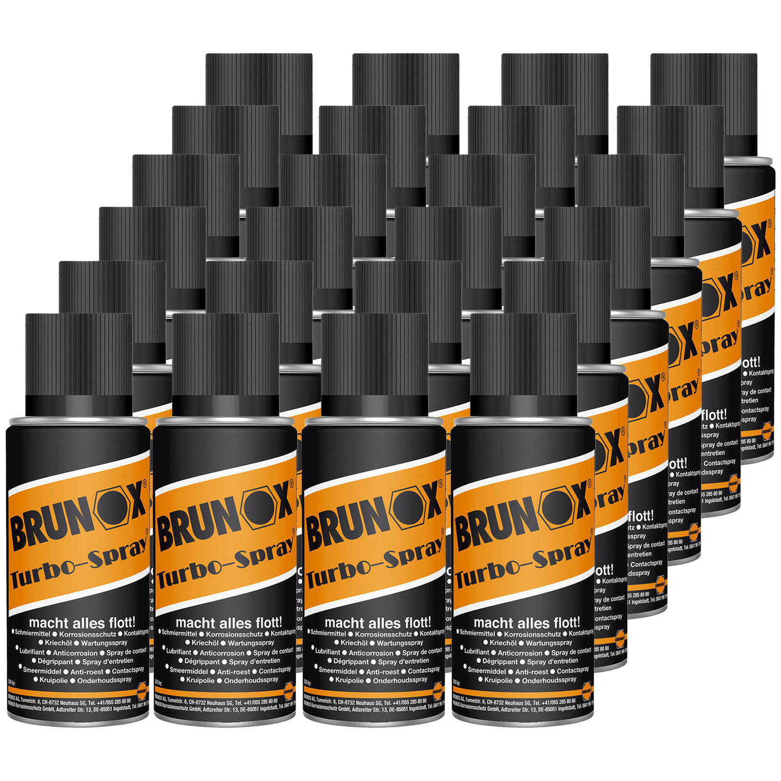 24x BRUNOX Turbo-Spray 100ml Aerosol Spray