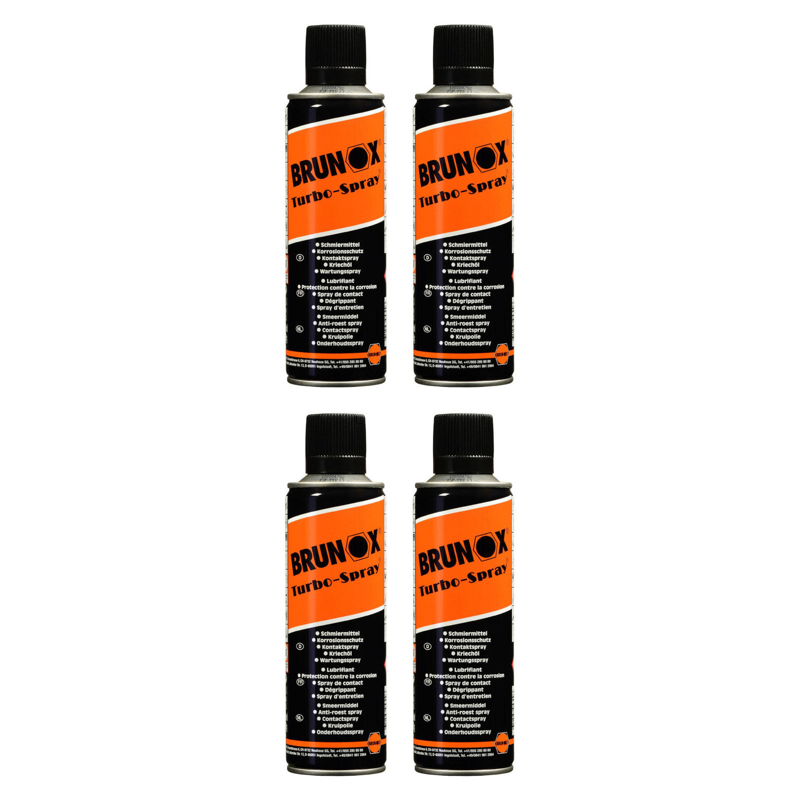4x BRUNOX Turbo-Spray 300ml