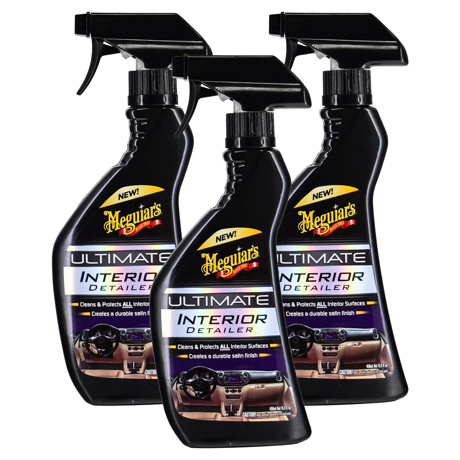 3x Meguiars Ultimate Interior Detailer 450ml Innenraumreiniger G16216EU