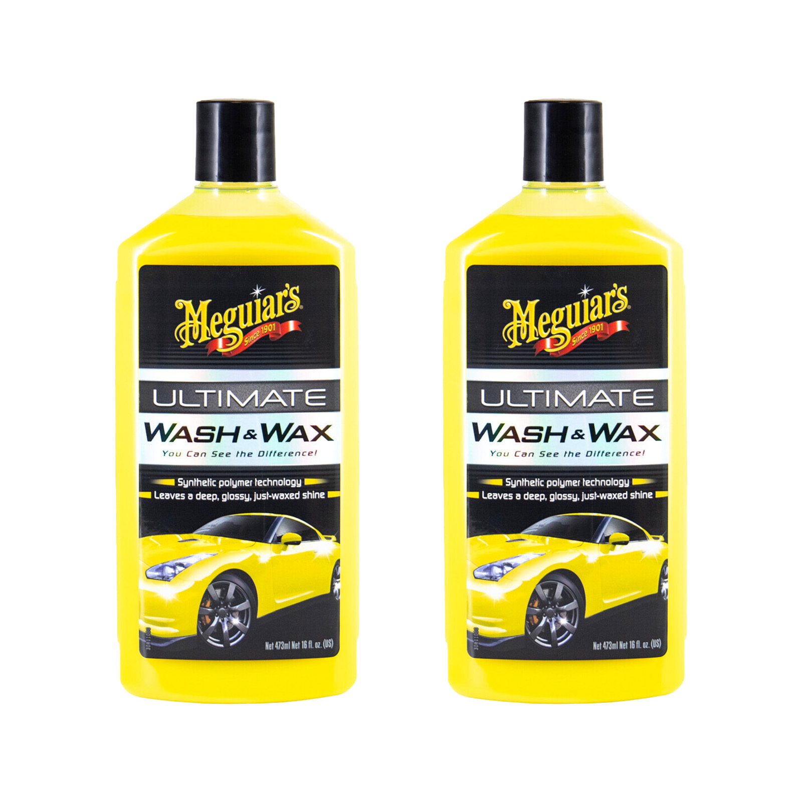 2x Meguiars Ultimate Wash & Wax 473ml Autoshampoo Wachs Lackreinigung G17716EU