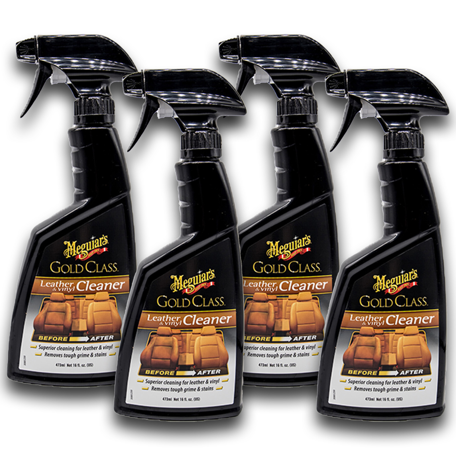 4x Meguiars Gold Class Leather & Venyl Cleaner Lederpflege Reiniger 473ml