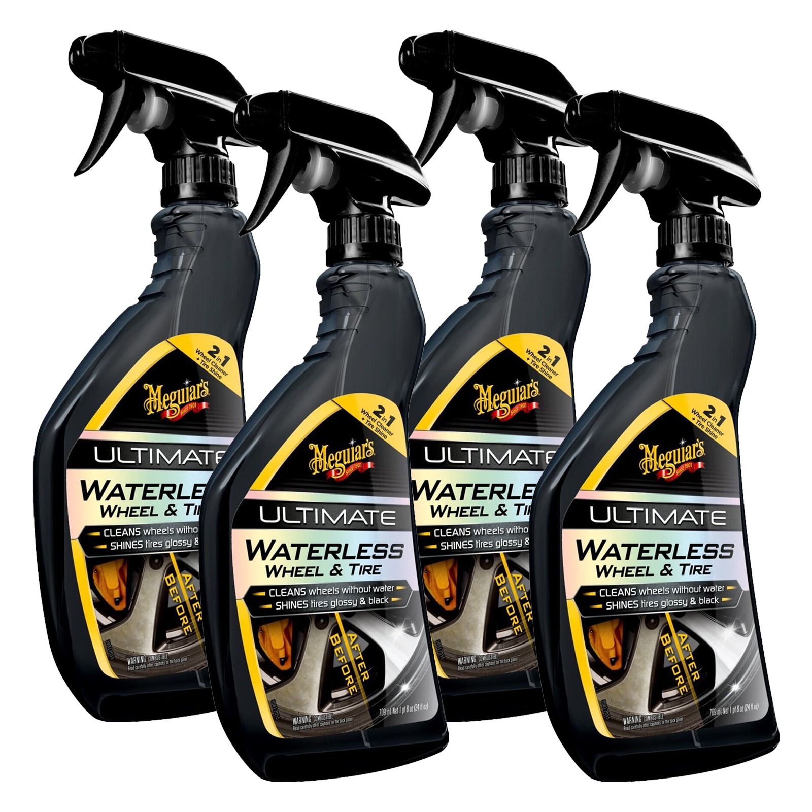 4x Ultimate Waterless Wheel & Tire Felgen- & Reifenreiniger 709ml UV-Blocker