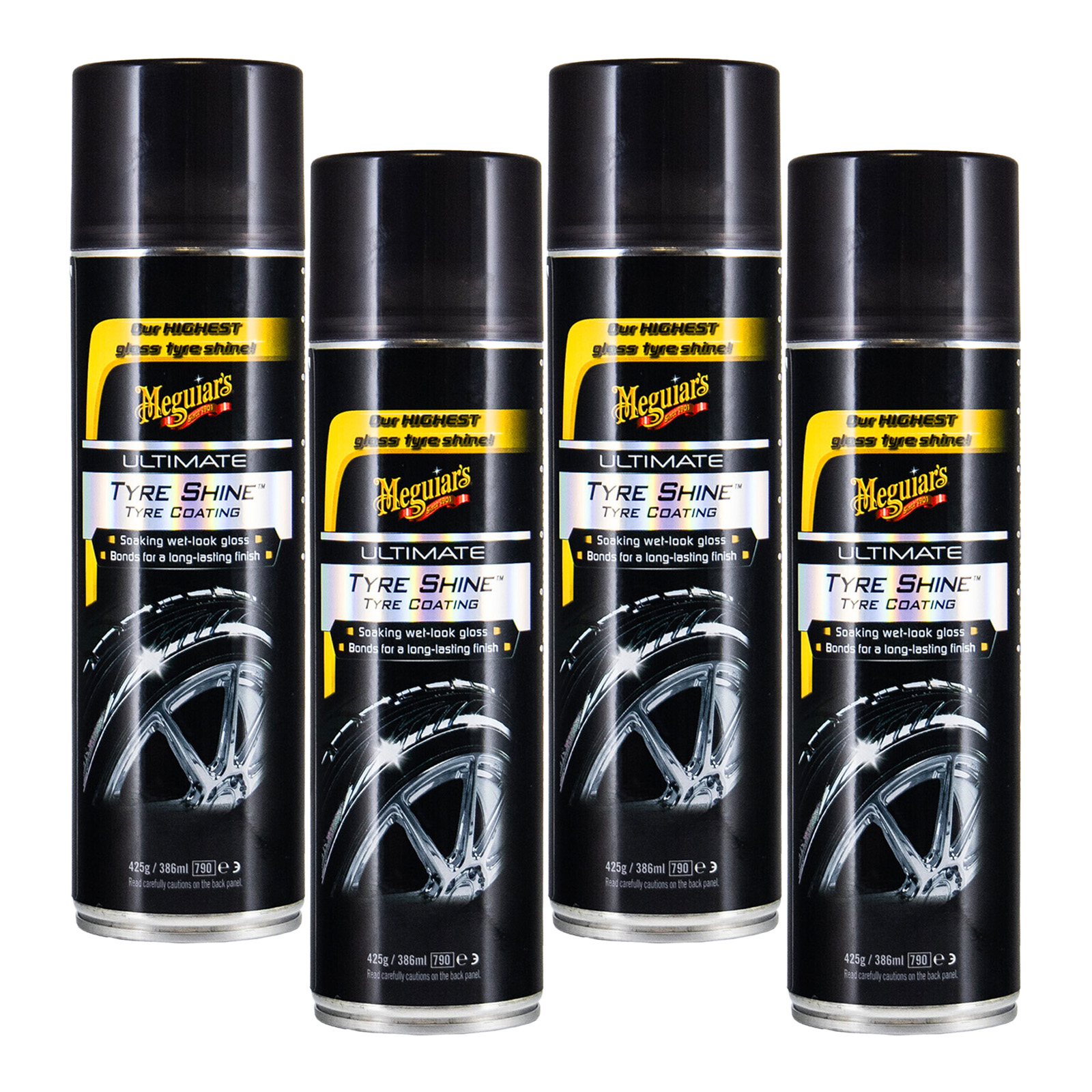 4x ULTIMATE TYRE SHINE 386ML