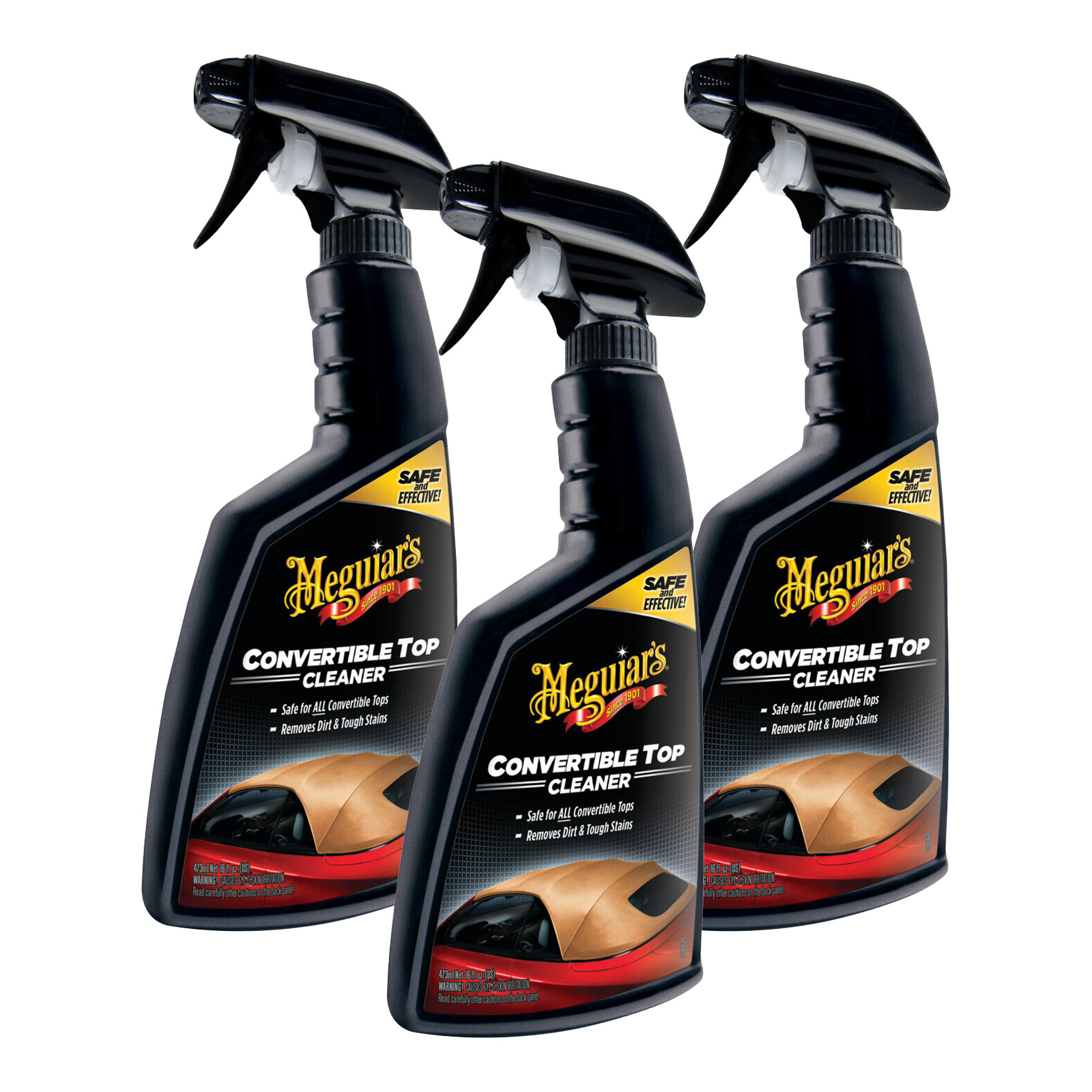 3x Meguiars Convertible &amp; Cabriolet Reiniger 450ml Kunststoffreiniger