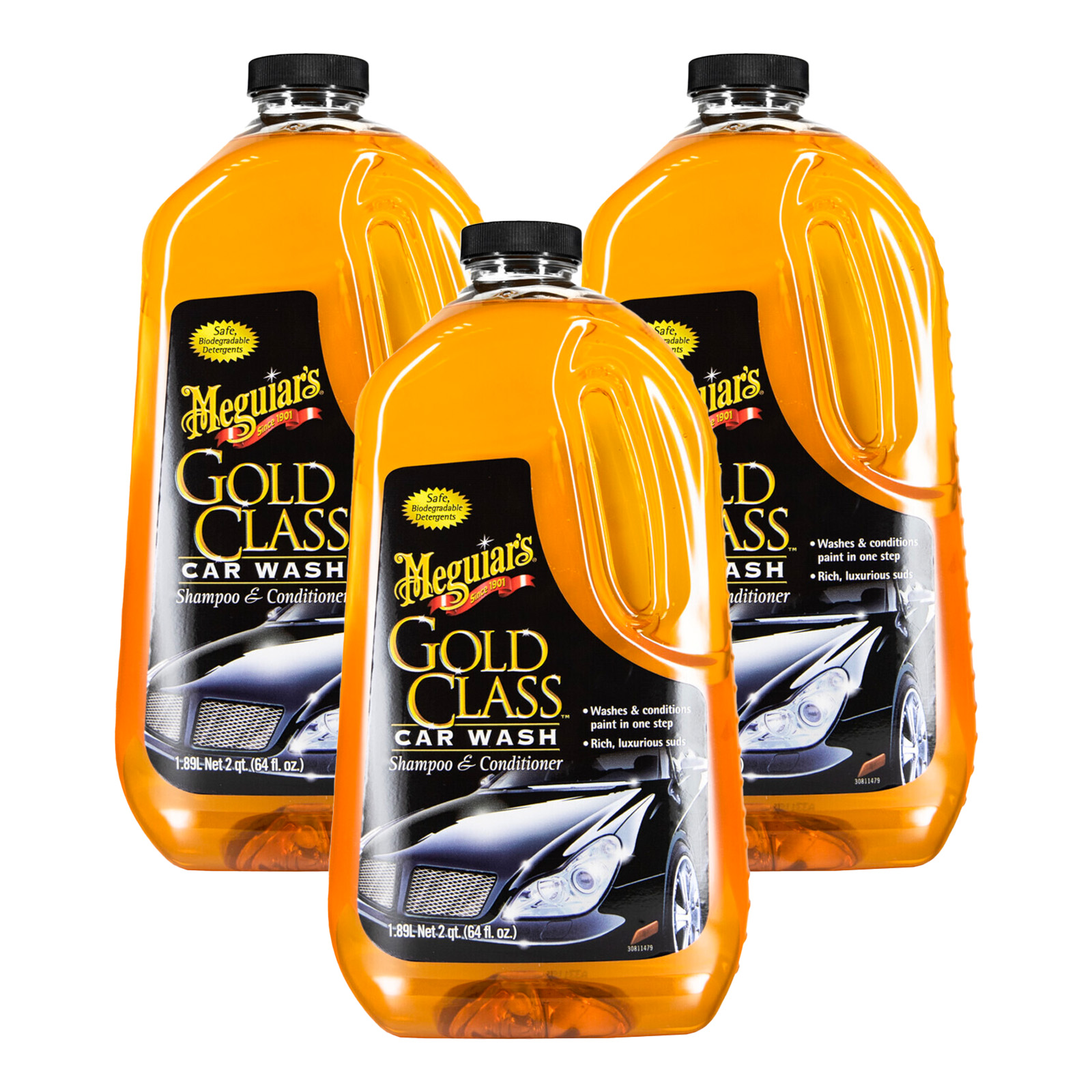 3x Meguiars Gold Class Shampoo & Conditioner 1,89l Reiniger Pflege G7164EU