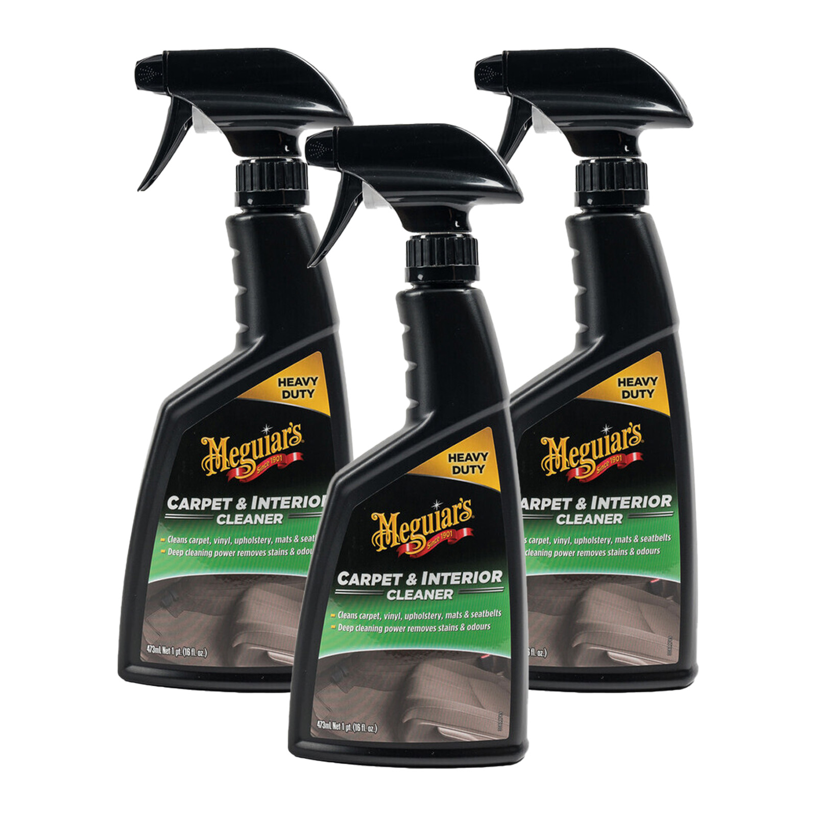 3x Meguiars Carpet &amp; Interior Cleaner 473ml Textil/Teppich-Reiniger