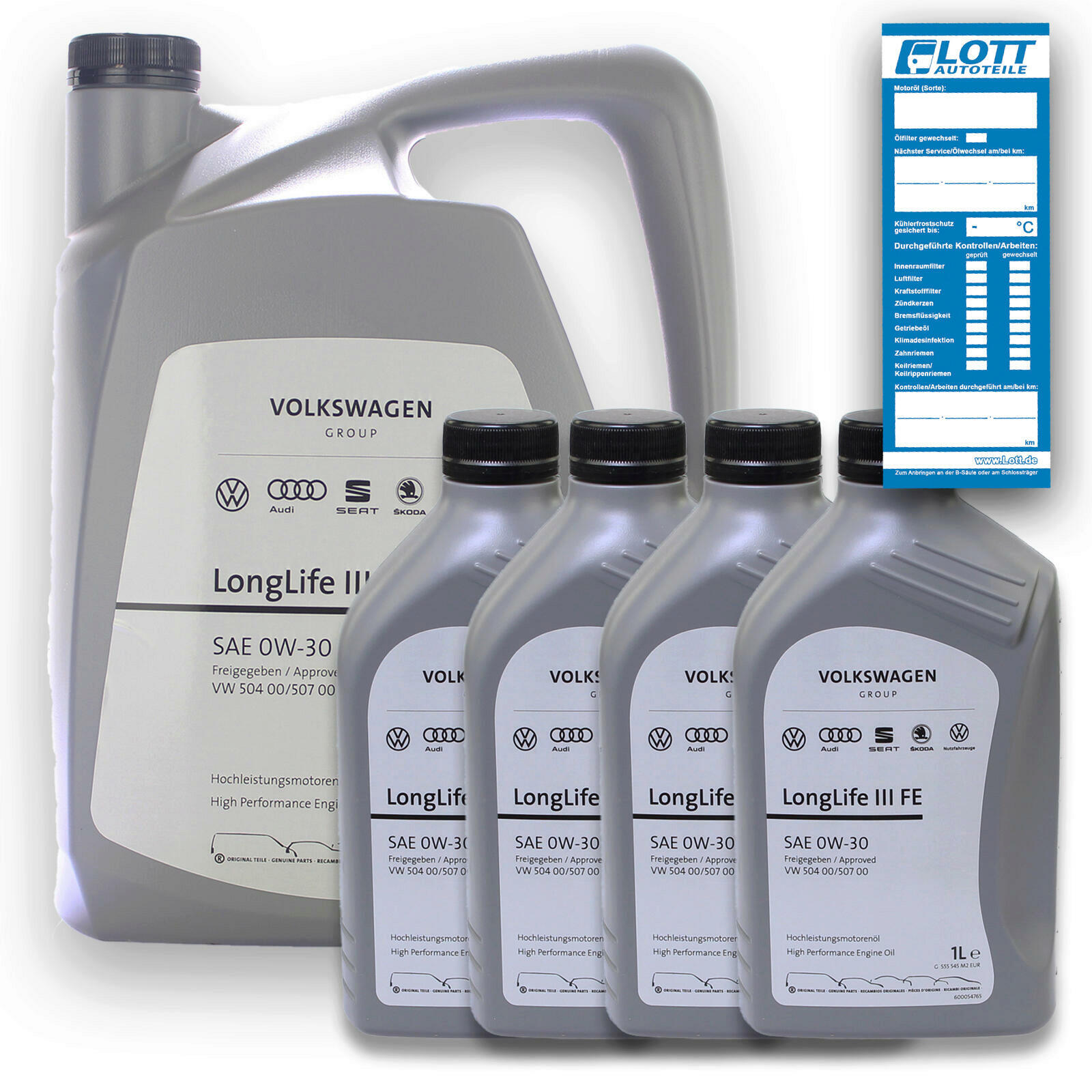 9L Original VW Audi 0W-30 Motoröl 504 00 507 00 Longlife 3 FE 5W-30 Nach...