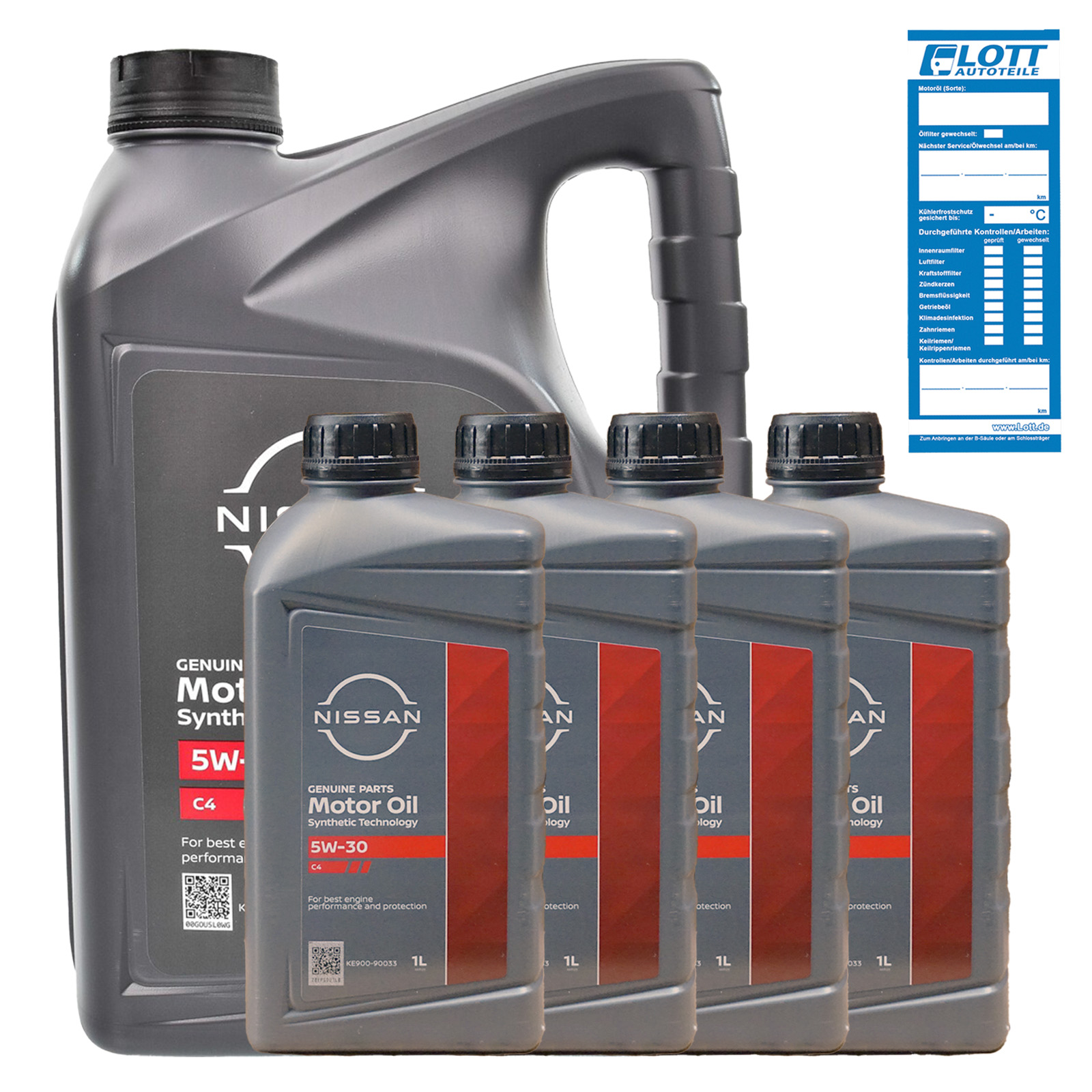 9L Original Nissan 5W-30 Motoröl 5W30 ACEA C4 DPF Diesel API SM/CF KE900-90043