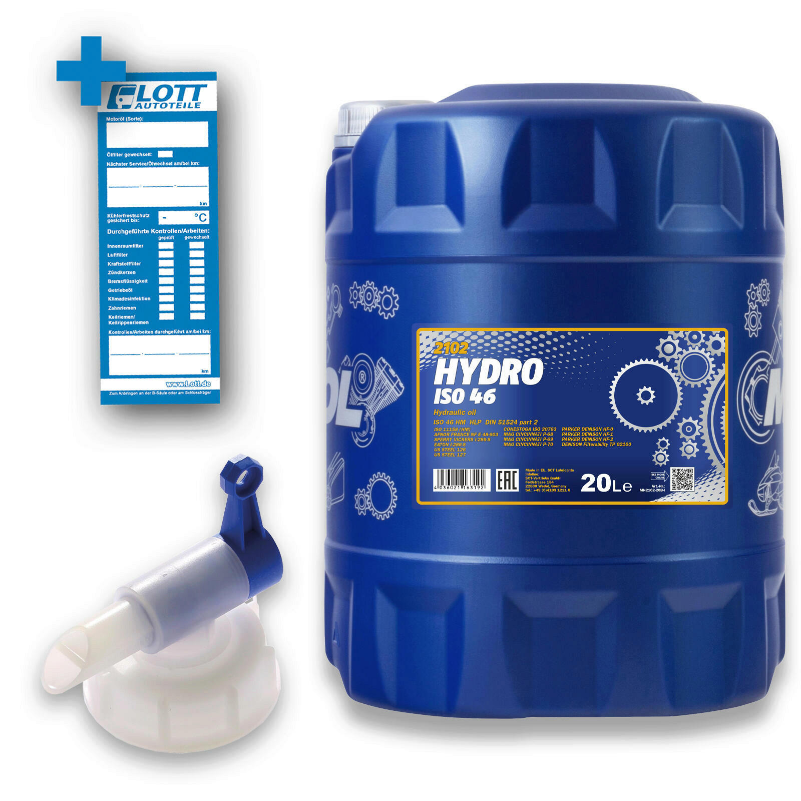 20L Mannol Hydrauliköl Hydro ISO 46 Schmierstoff Mineralöl HLP 46 +...