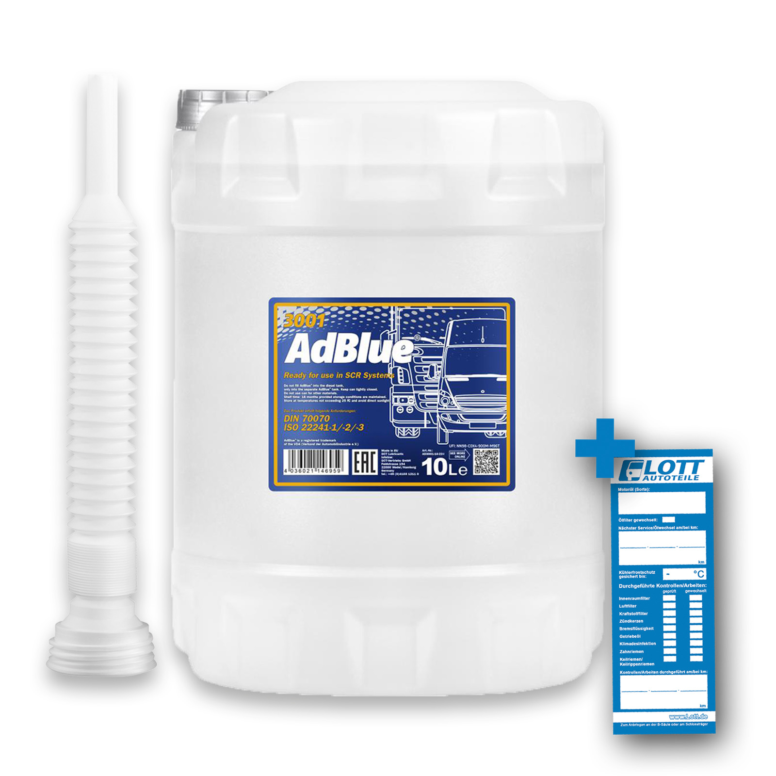 10L Mannol Dieseladditive Adblue + Schlauch
