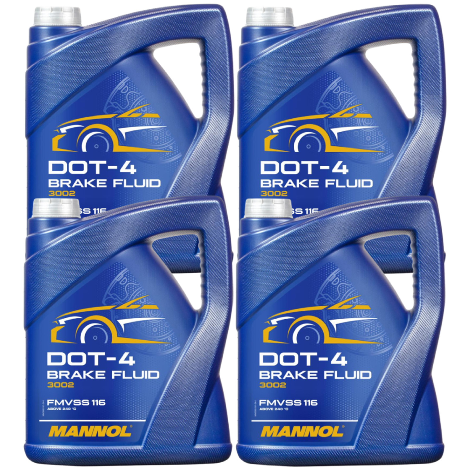 4x 5L Bremsflüssigkeit MANNOL DOT-4 Bremse Brems Flüssigkeit DOT4 I...