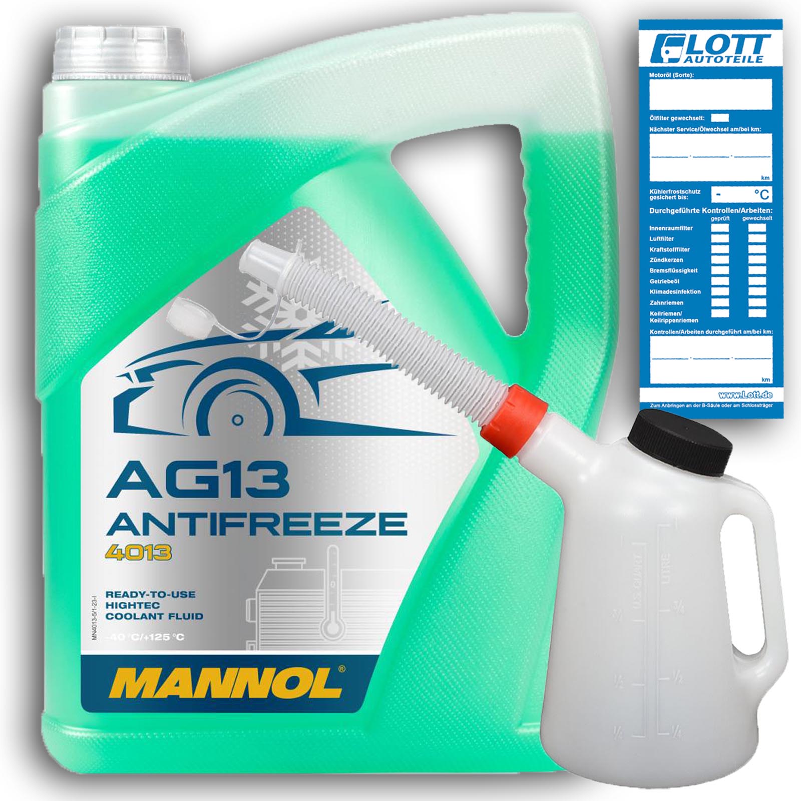 5L Mannol Antifreeze Kühlmittel Kühlerfrostschutz grün AG13 bi...