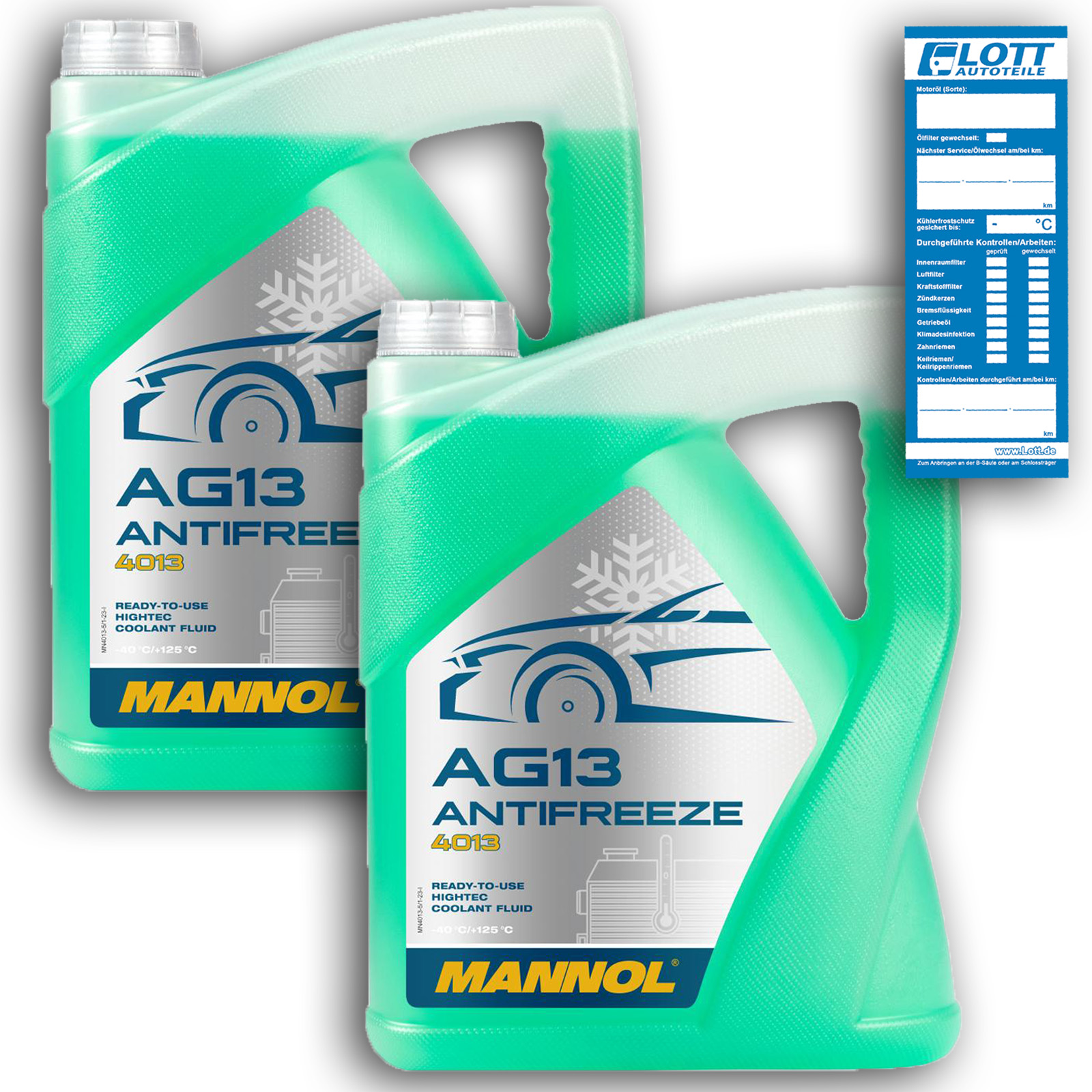 2x 5L Mannol Hightech Antifreeze Kühlmittel Kühlerfrostschutz AG13 ...