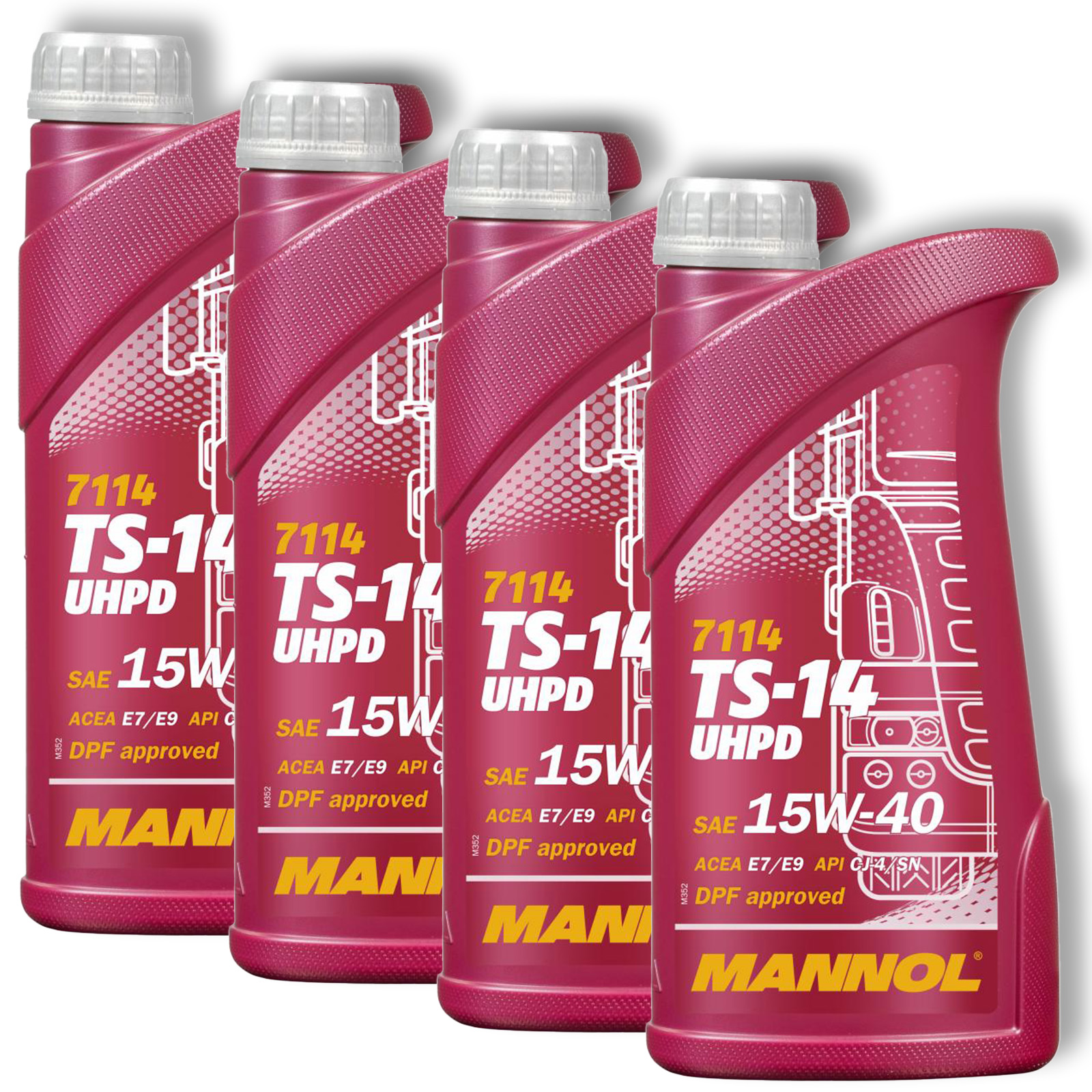 4x 1L Mannol Motoröl TS-14 UHPD 15W-40 API CJ-4/SN LKW Motorenöl AC...