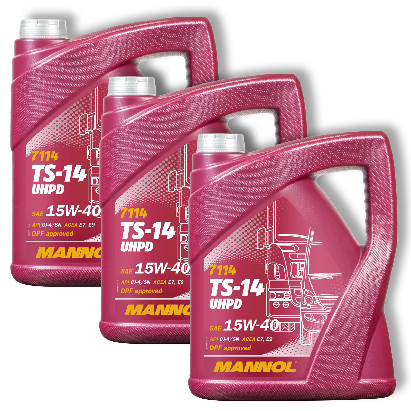 3x 5L Mannol Motoröl TS-14 UHPD 15W-40 API CJ-4/SN LKW Motorenöl AC...