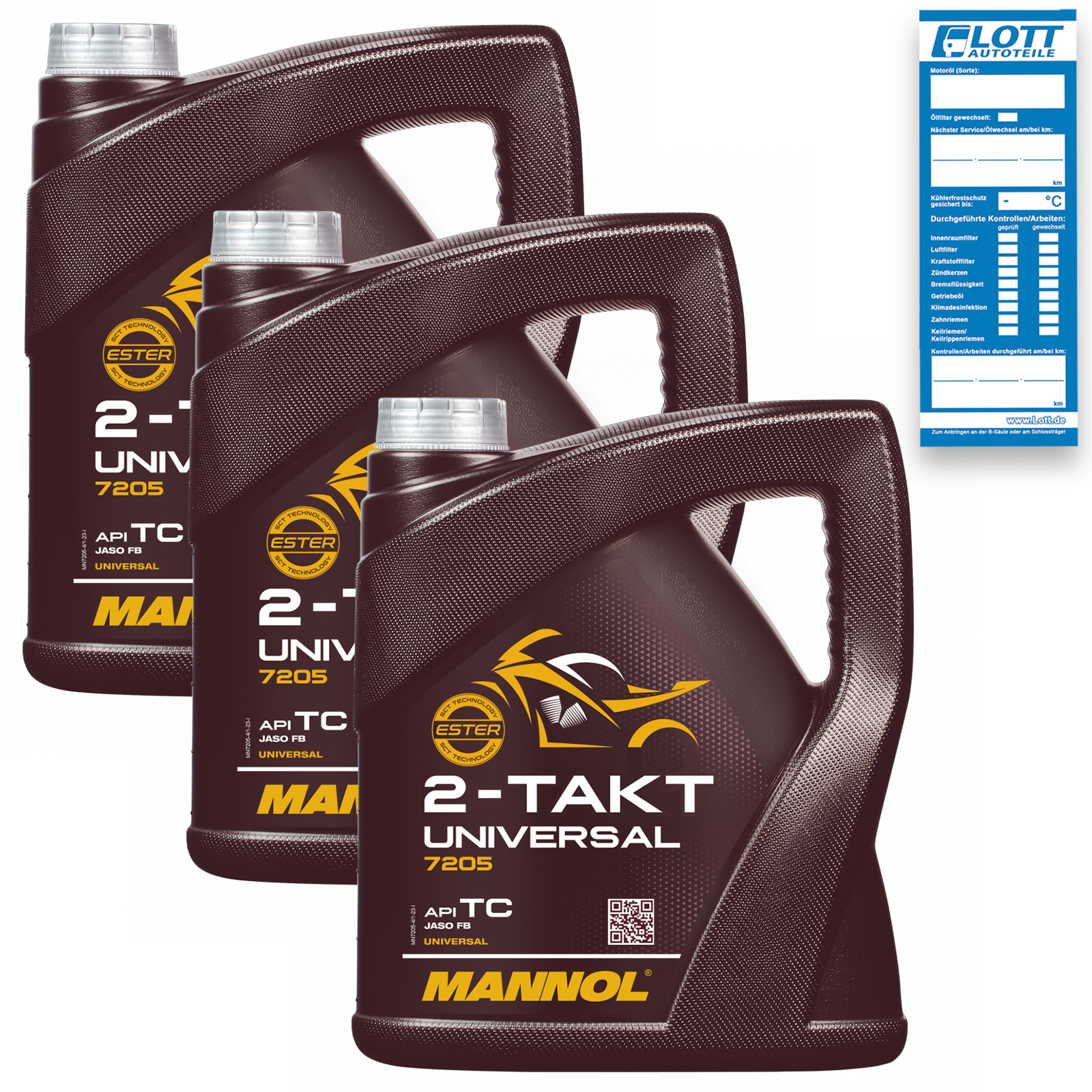 3x 4L Mannol 2-Takt Universalöl Motoröl Roller Motorrad ÖL / A...