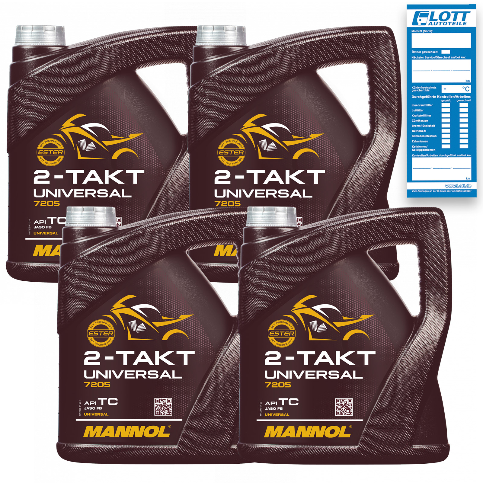 4x 4L Mannol 2-Takt Universalöl Motoröl Roller Motorrad ÖL / A...