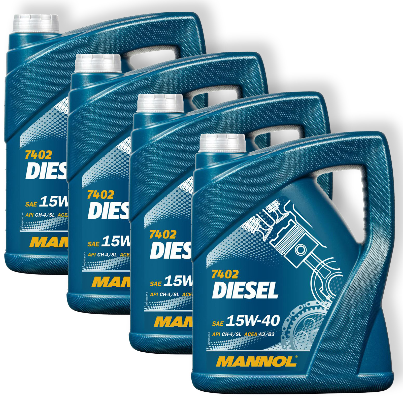 4x 5L Mannol Diesel 15W-40 Universal Motoröl passend für VW 505.00 ...