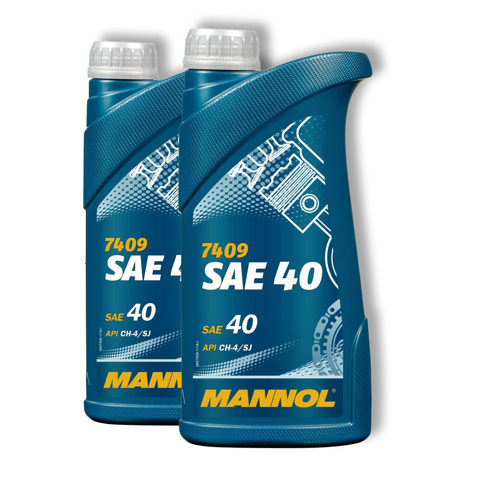1L Mannol SAE 40 2x 1L MANNOL SAE 40 Motor&ouml;l API CH-4/SJ Einbereichs...