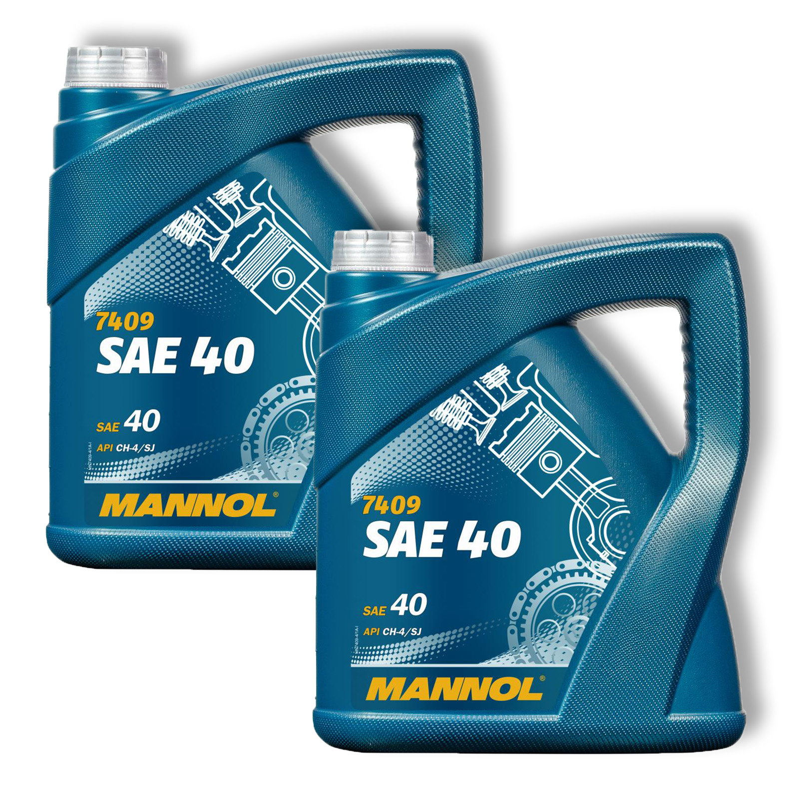 2x 4L MANNOL SAE 40 Motoröl API CH-4/SJ Einbereichsöl für hohe...