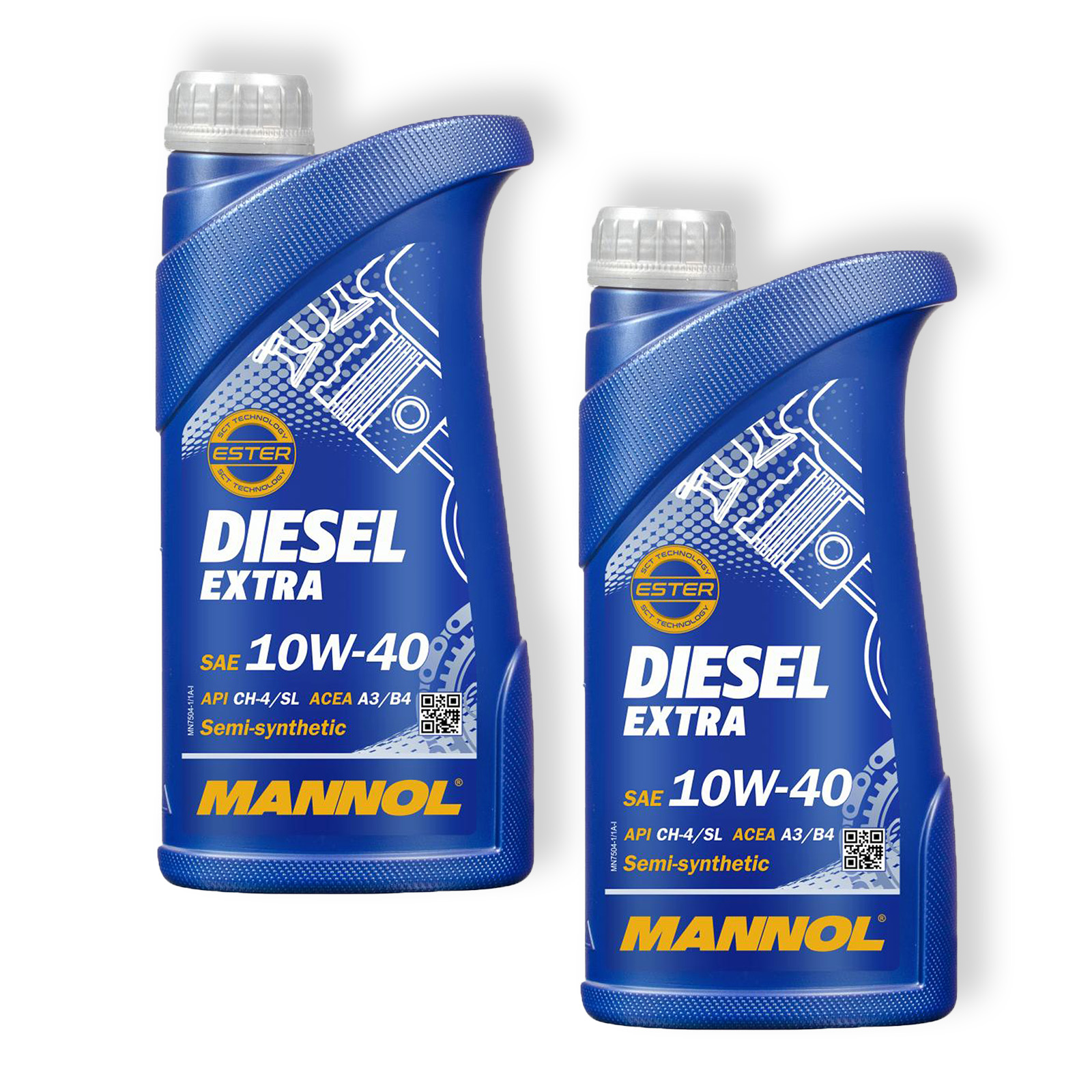 2x 1L Mannol Diesel Extra Motoröl 10W-40 passend für VW 502.00 505....