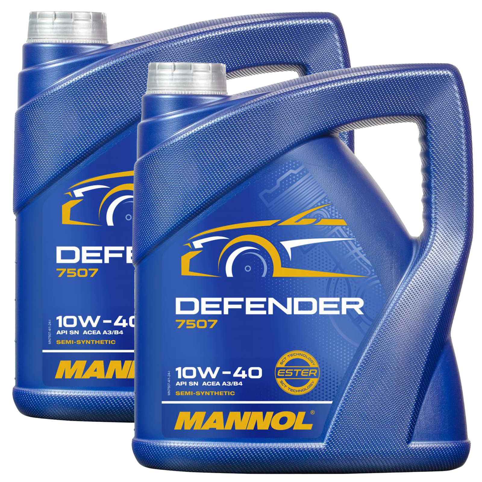2x 4L MOTORÖL MANNOL DEFENDER 10W40 10W40 MOTORENÖL MN7507-4 passen...