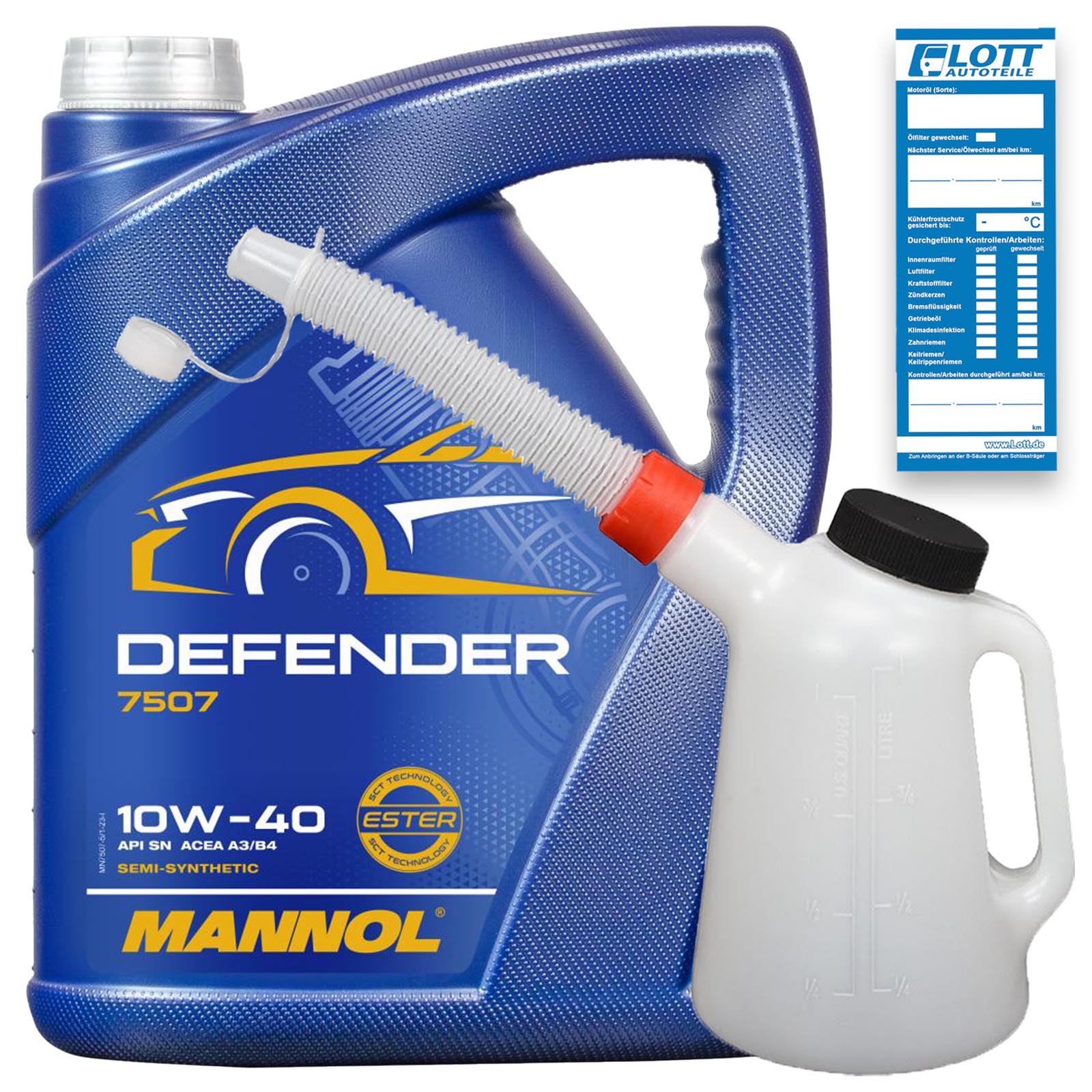 5L MANNOL Defender 10W-40 Motoröl MN7507-5 passend für MB 229.1 VW ...