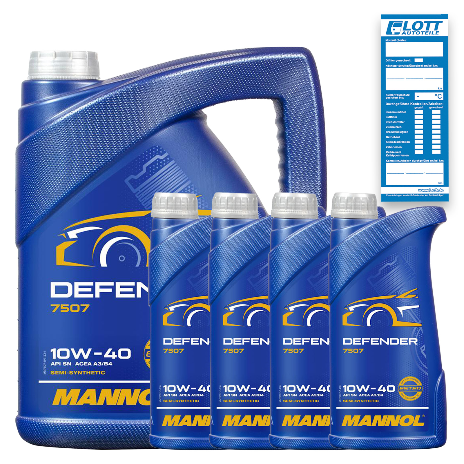9L MOTORÖL MANNOL DEFENDER 10W-40 10W40 MOTORENÖL MN7507-5 passend ...