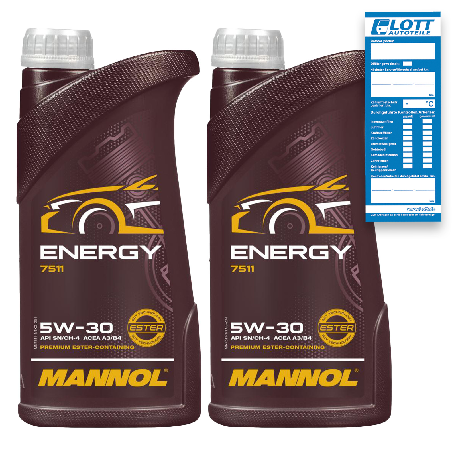 2x 1L Mannol Energy 5W-30 Motorenöl passend für VW 502.00 505.00 MB 229.3 ACEA B3 ACEA A3/B4