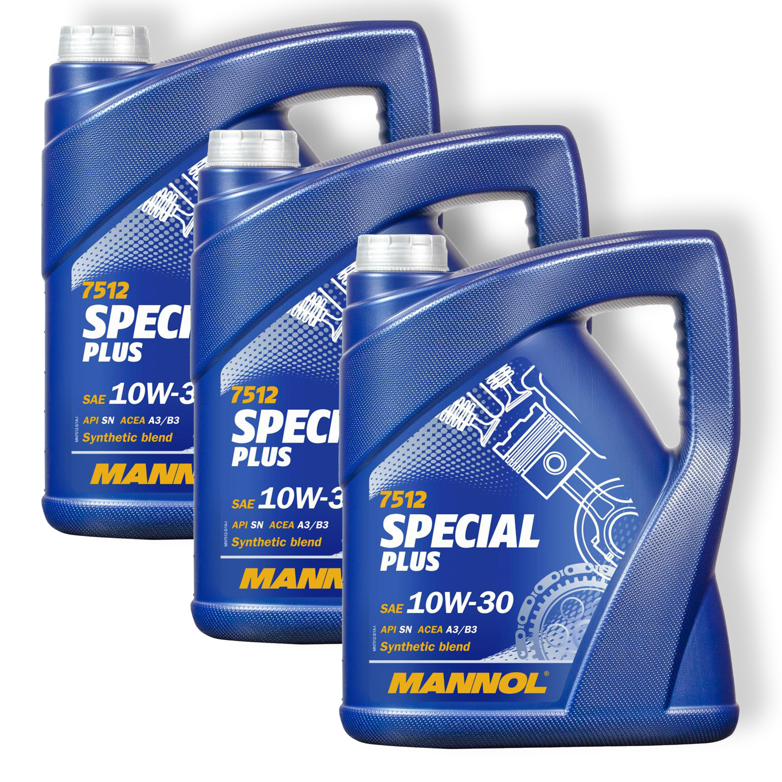 3x 5L Mannol Special Plus 10W-30 Motoröl ACEA A3/B3 passend für VW ...