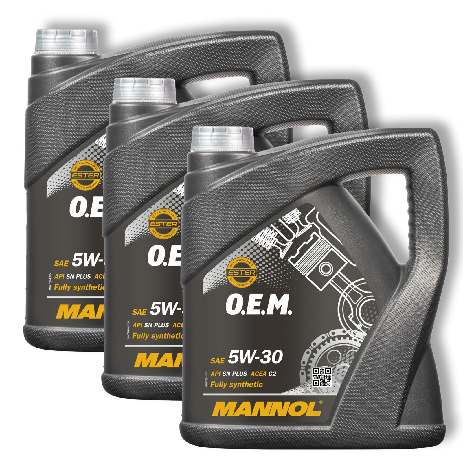 3x 4L Mannol Motor&ouml;l SAE 5W-30 API SP ACEA A5/B5 MN7709-4