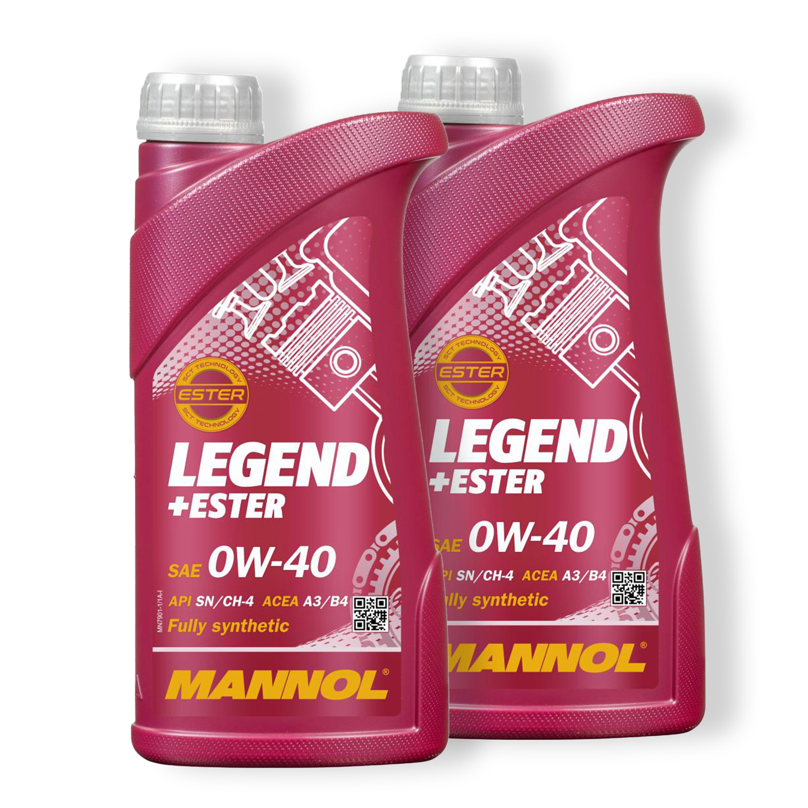 2x 1L Mannol Legend+Ester Motoröl 0W40 passend für BMW LL-04 VW 502...