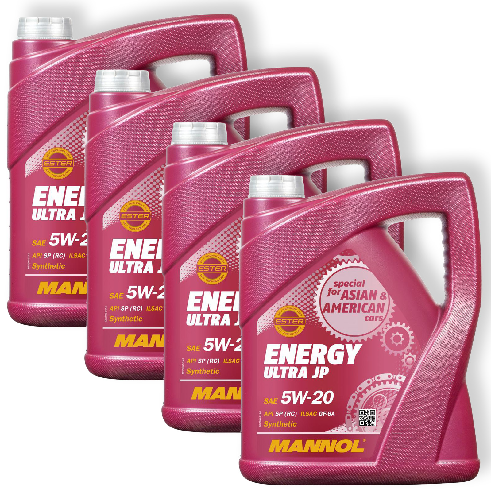 4x 5L Mannol Energy Ultra JP 5W-20 Motoröl passend für ACEA C5 FORD...