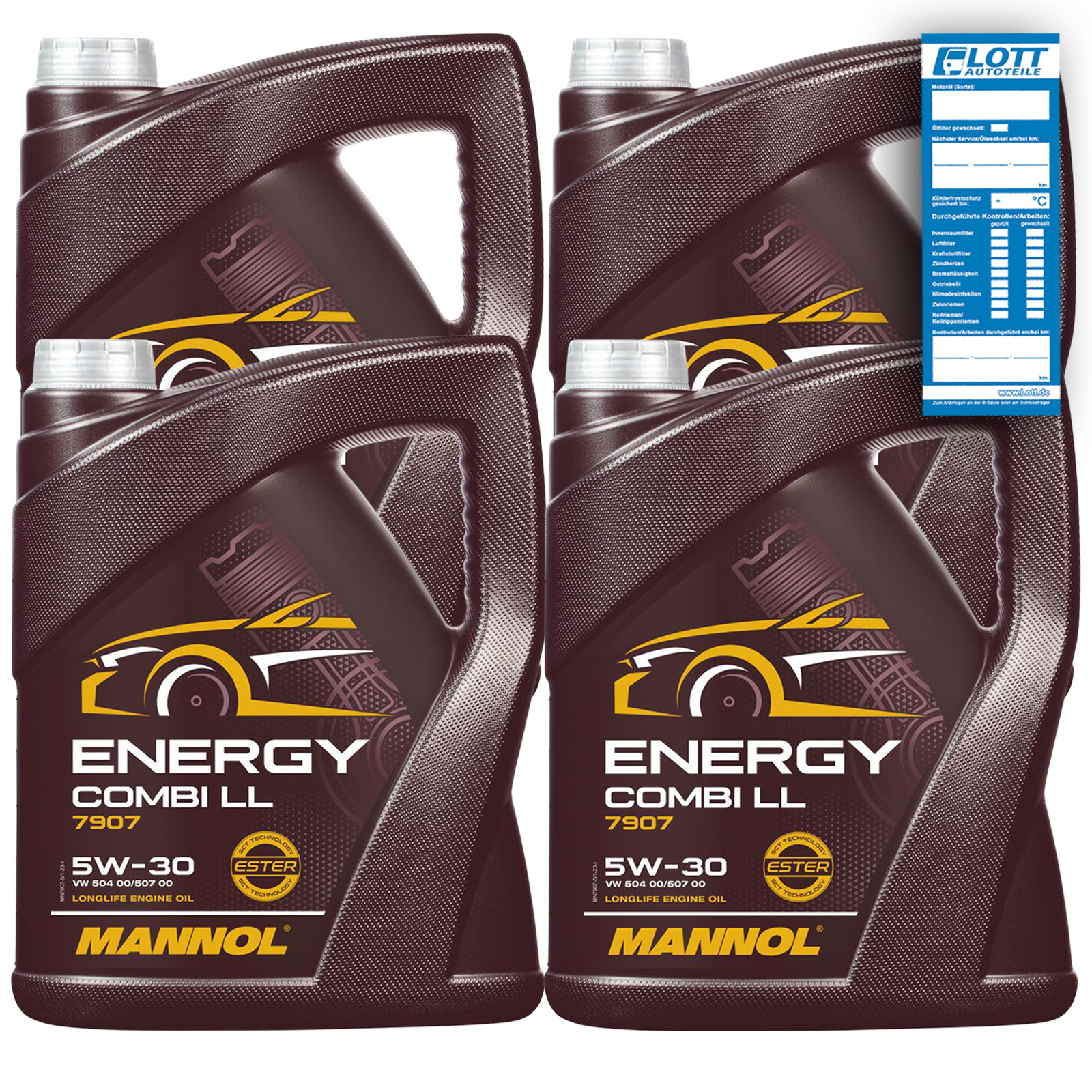 4x 5L Mannol Energy Combi LL 5W-30 Motoröl passend für VW 504.00 507.00 BMW LL-04 MB 229.52