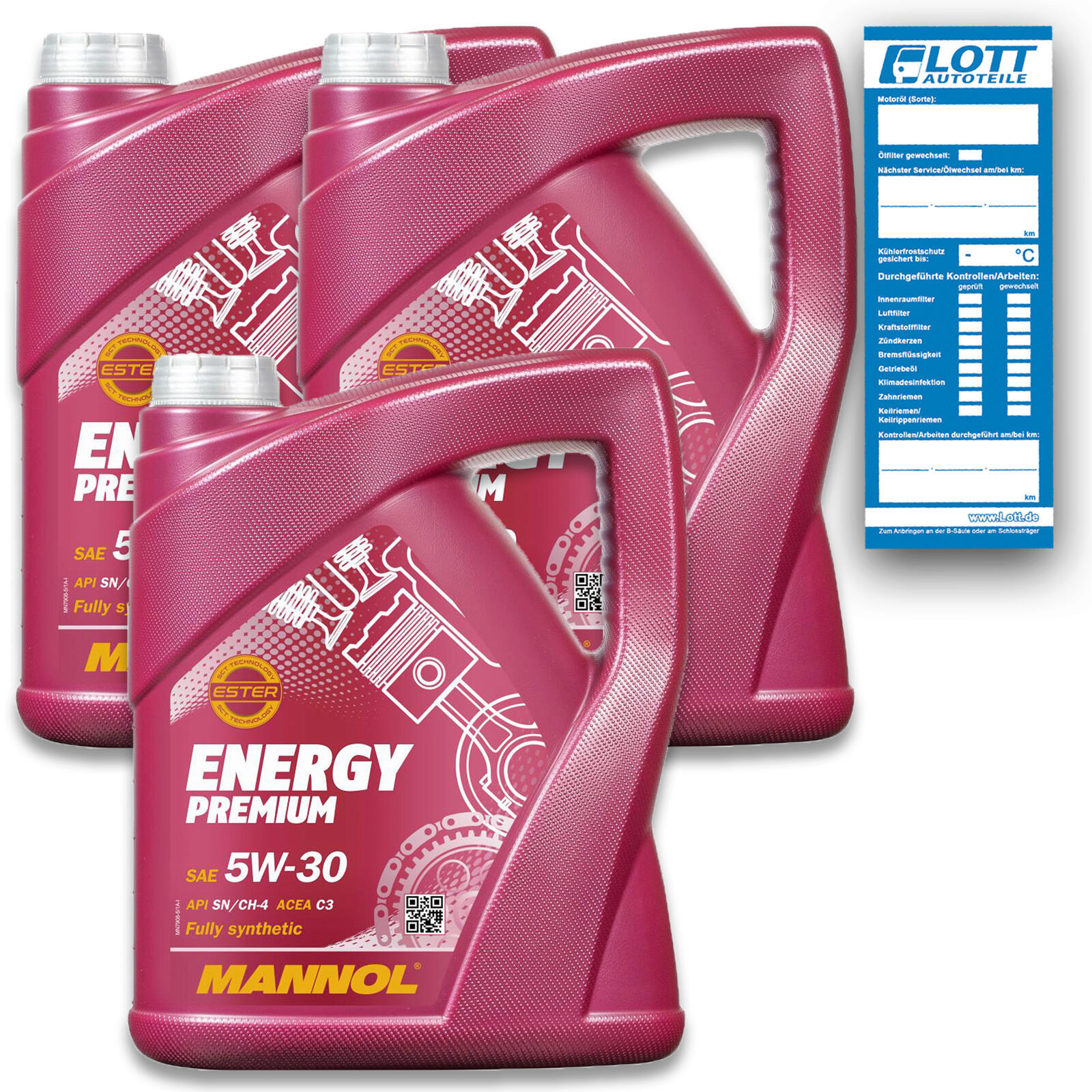3x 5L Mannol Energy Premium 5W-30 Motoröl MN7908-5