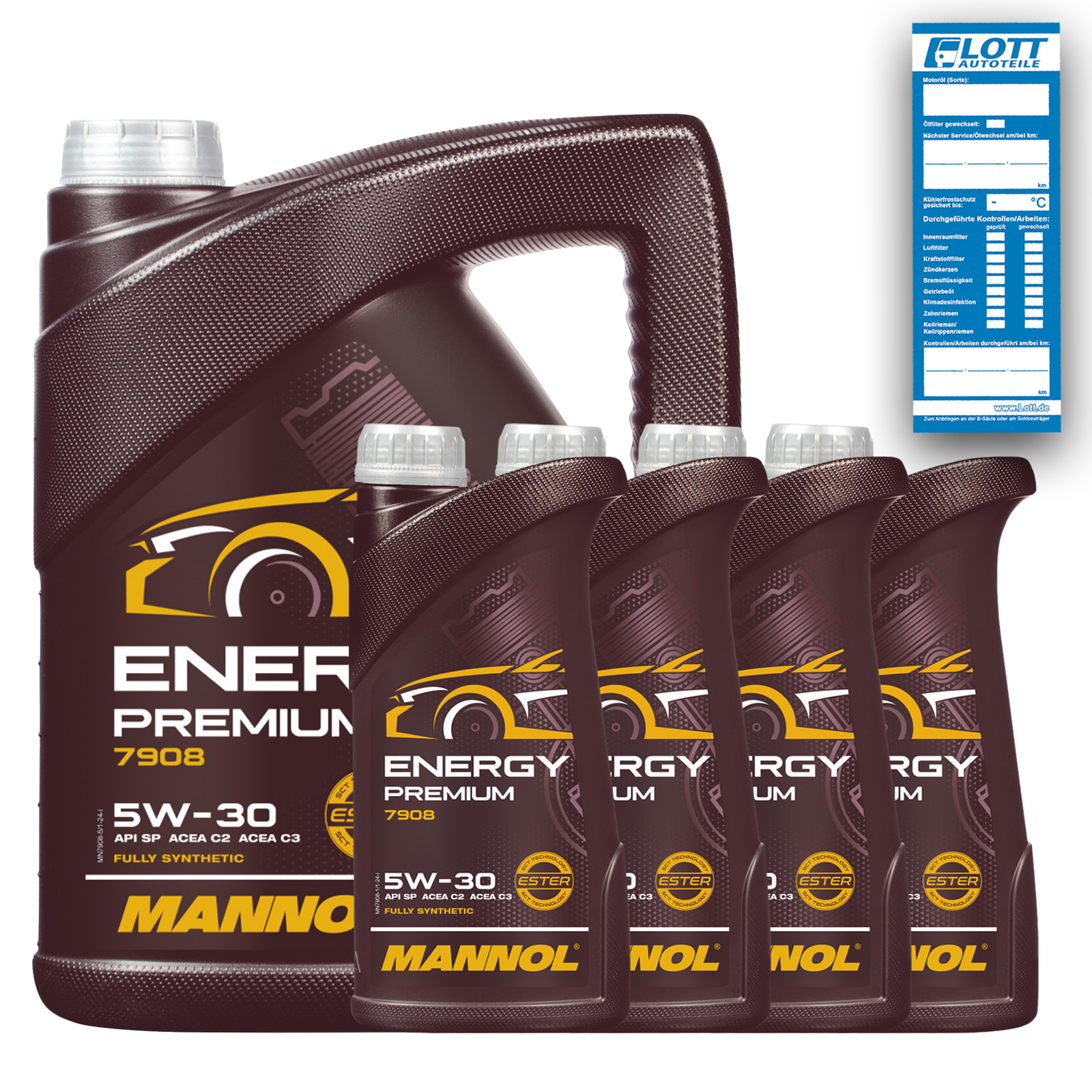 9L Mannol Energy Premium Motorenöl 5W-30 API SN/CF 5W30 ÖL passend für MB VW BMW Opel