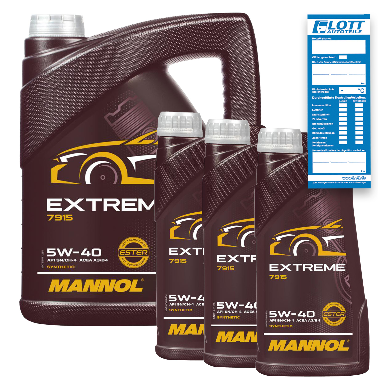 8L MOTORÖL MANNOL EXTREME 5W40 passend für MB VW OPEL RENAULT PORSCHE MOTORENÖL