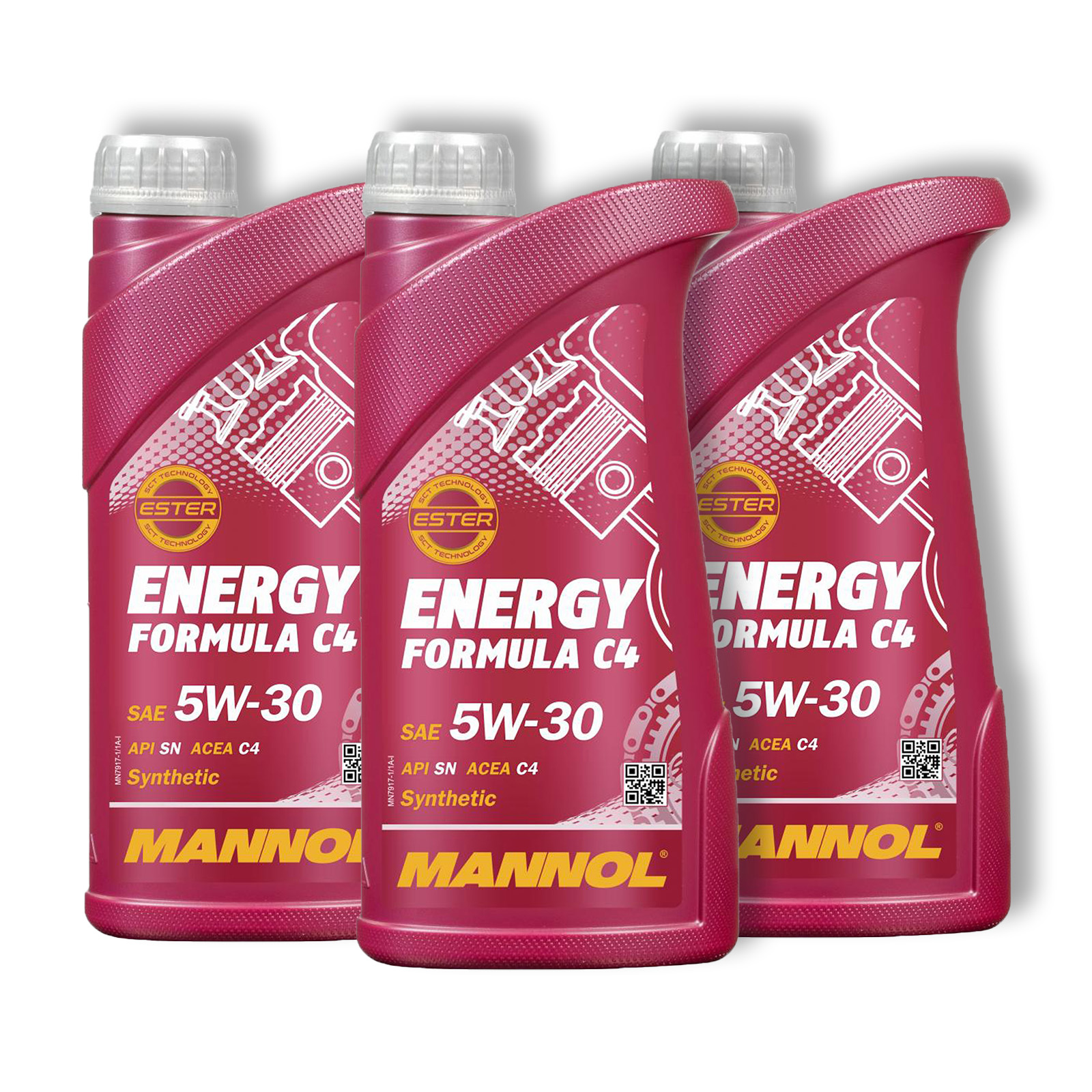 3x 1L Mannol Energy Formula C4 5W-30 Motoröl ACEA C4 passend für RENAULT RN0720 MB 226.51