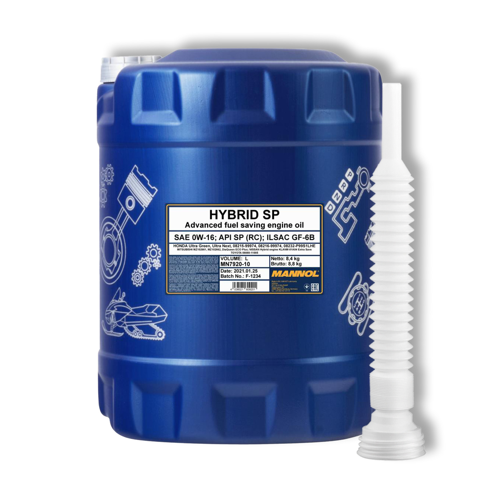 10L Mannol Hybrid Motoröl SP 0W-16 API SP (RC) ILSAC GF-6B Motorenö...