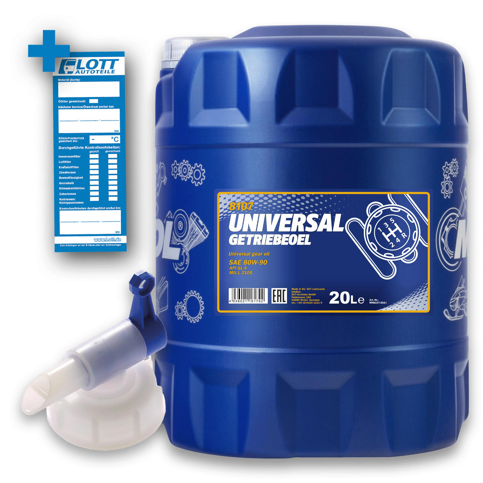 20L Mannol MN8107-20 Universal Getriebeöl 80W-90 + Auslaufhahn