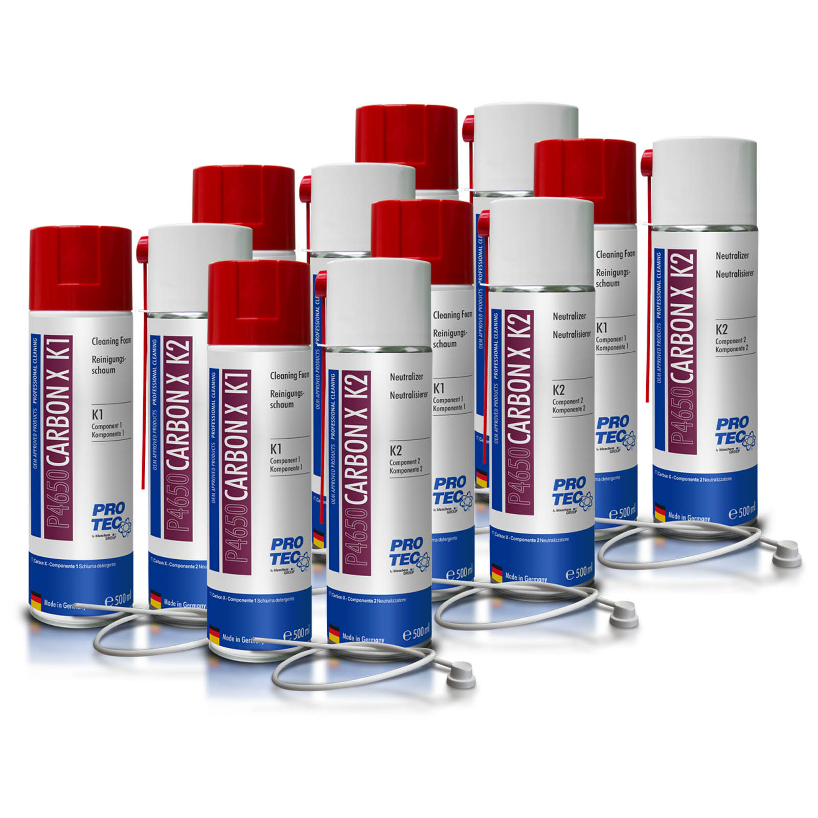 6x PROTEC P4650 Brennraumreiniger AGR Ventile Turbolader CX Carbon X 2-Komp. ...