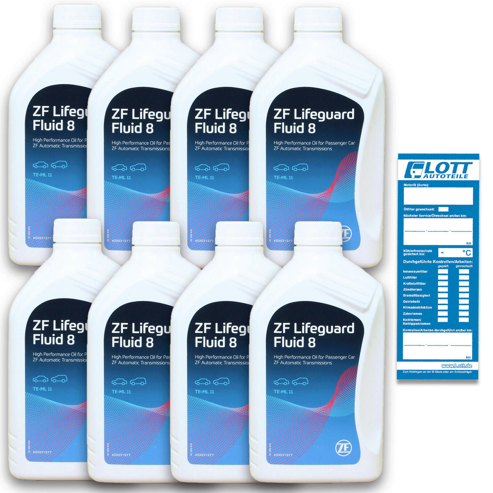 8x1L ZF Original 8HP Life Guard Fluid 8 Automatikgetriebe&ouml;l Getriebe&ouml;l Automatik