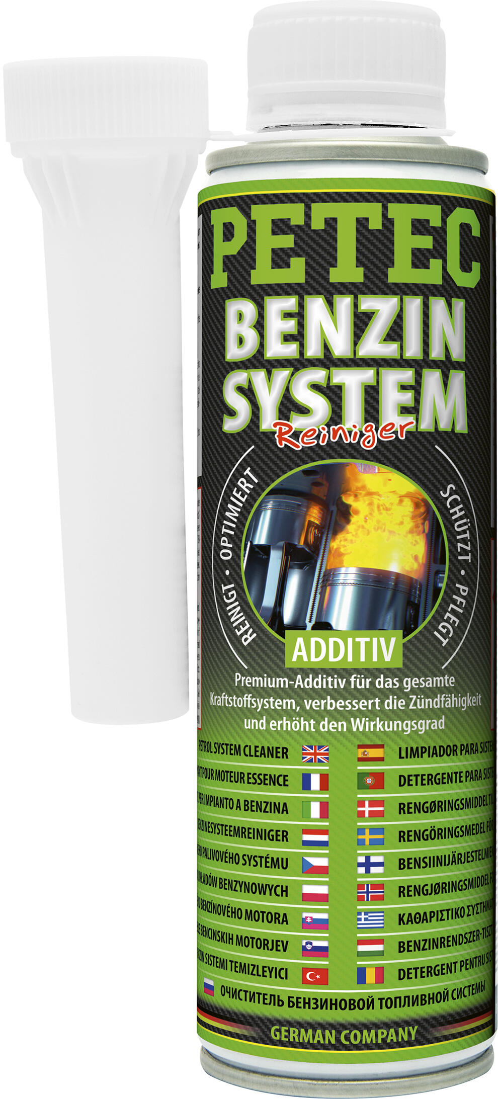 12xPetec BENZINSYSTEMREINIGER 300ml Kraftstoffsystem Reinigung Schutz u. Pflege